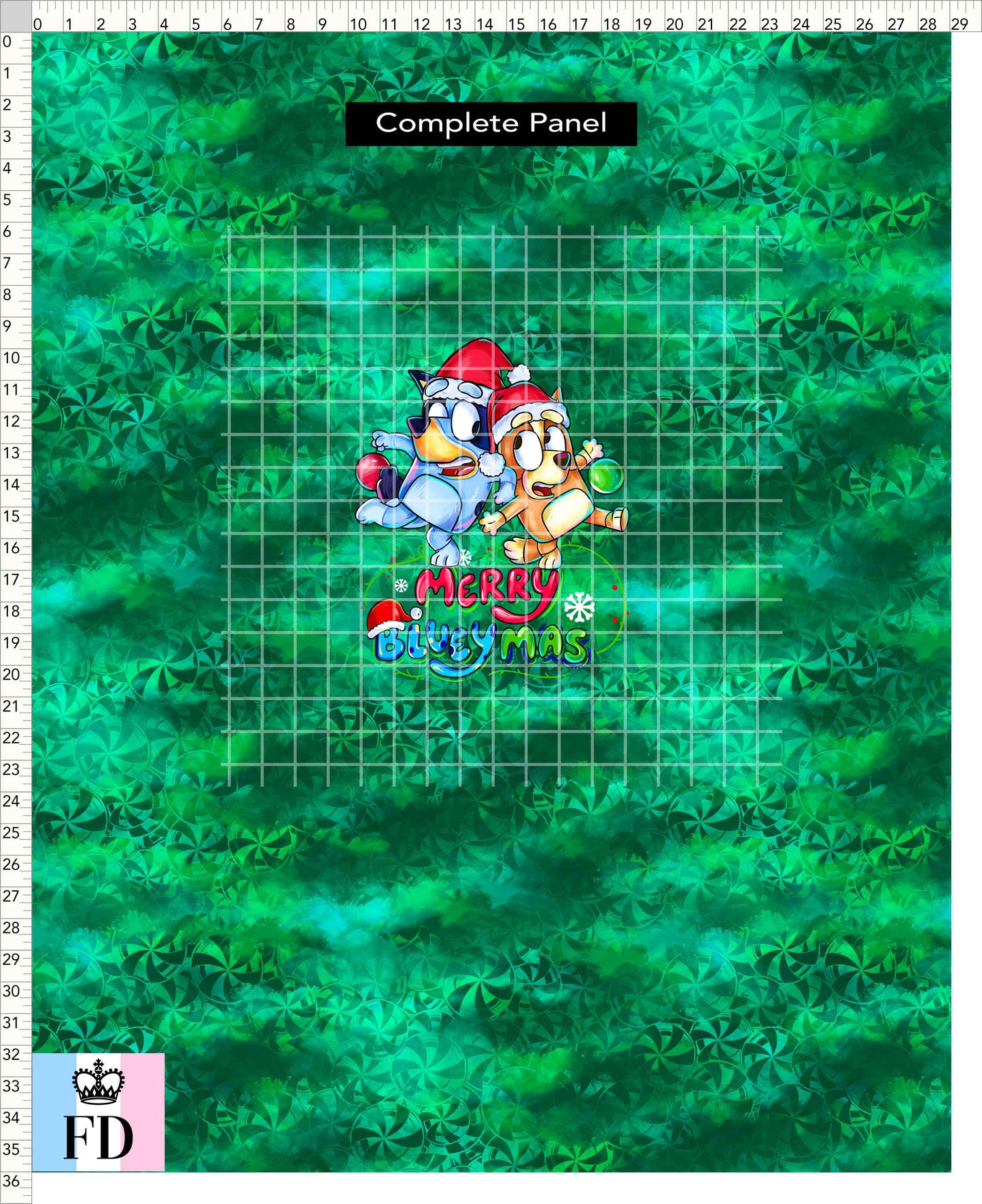 PREORDER - Christmas Wackadoo! - Panel - Blueymas - Candy Green - CHILD or ADULT