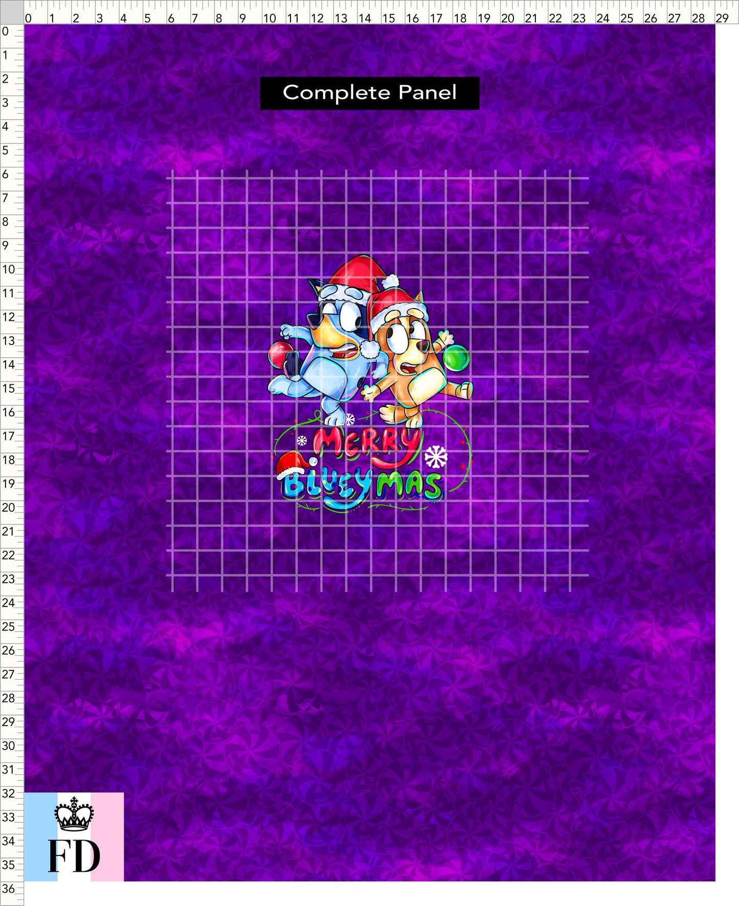 PREORDER - Christmas Wackadoo! - Panel - Blueymas - Candy Purple - CHILD or ADULT
