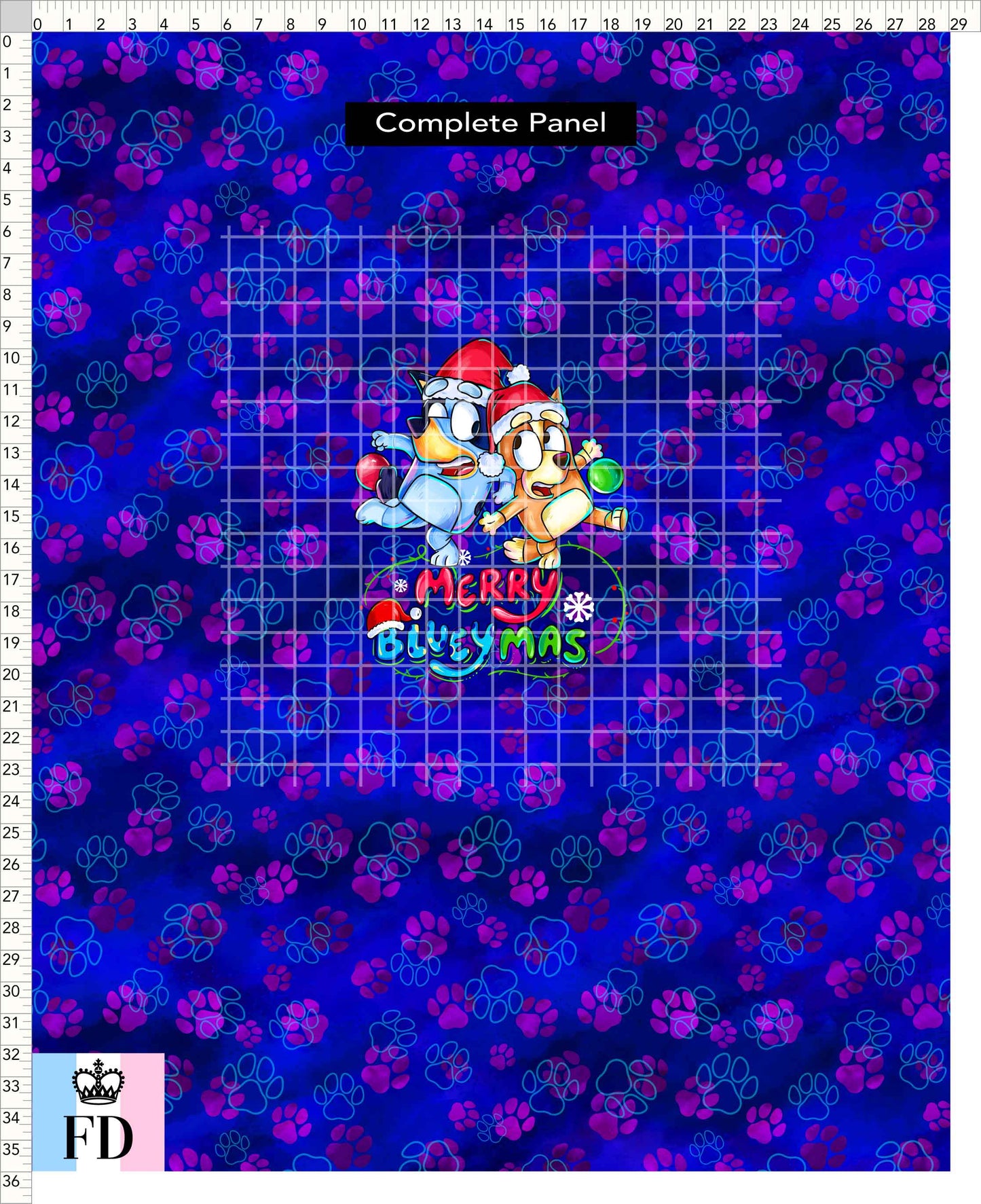 PREORDER - Christmas Wackadoo! - Panel - Blueymas - Paws Blue - CHILD or ADULT