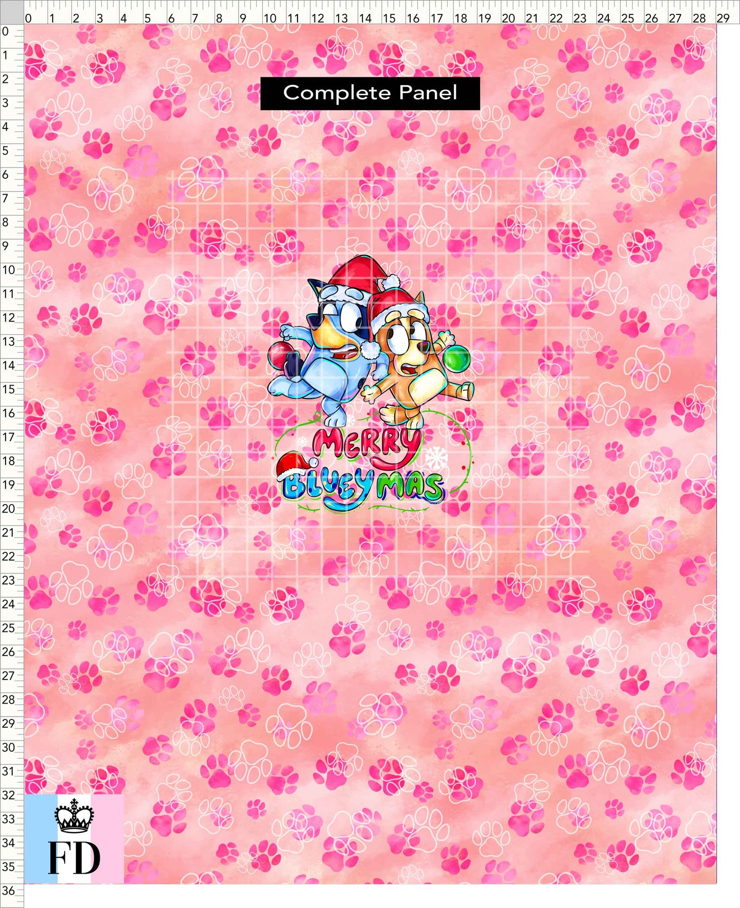 PREORDER - Christmas Wackadoo! - Panel - Blueymas - Paws Peach Pink - CHILD or ADULT
