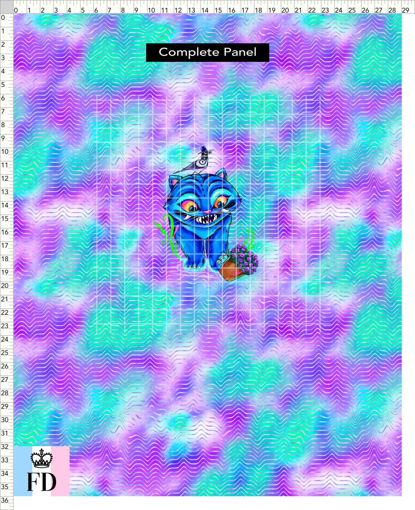 PREORDER - KPop Demon HuntrX - Panel - Derb - Aqua Lilac Waves - ADULT