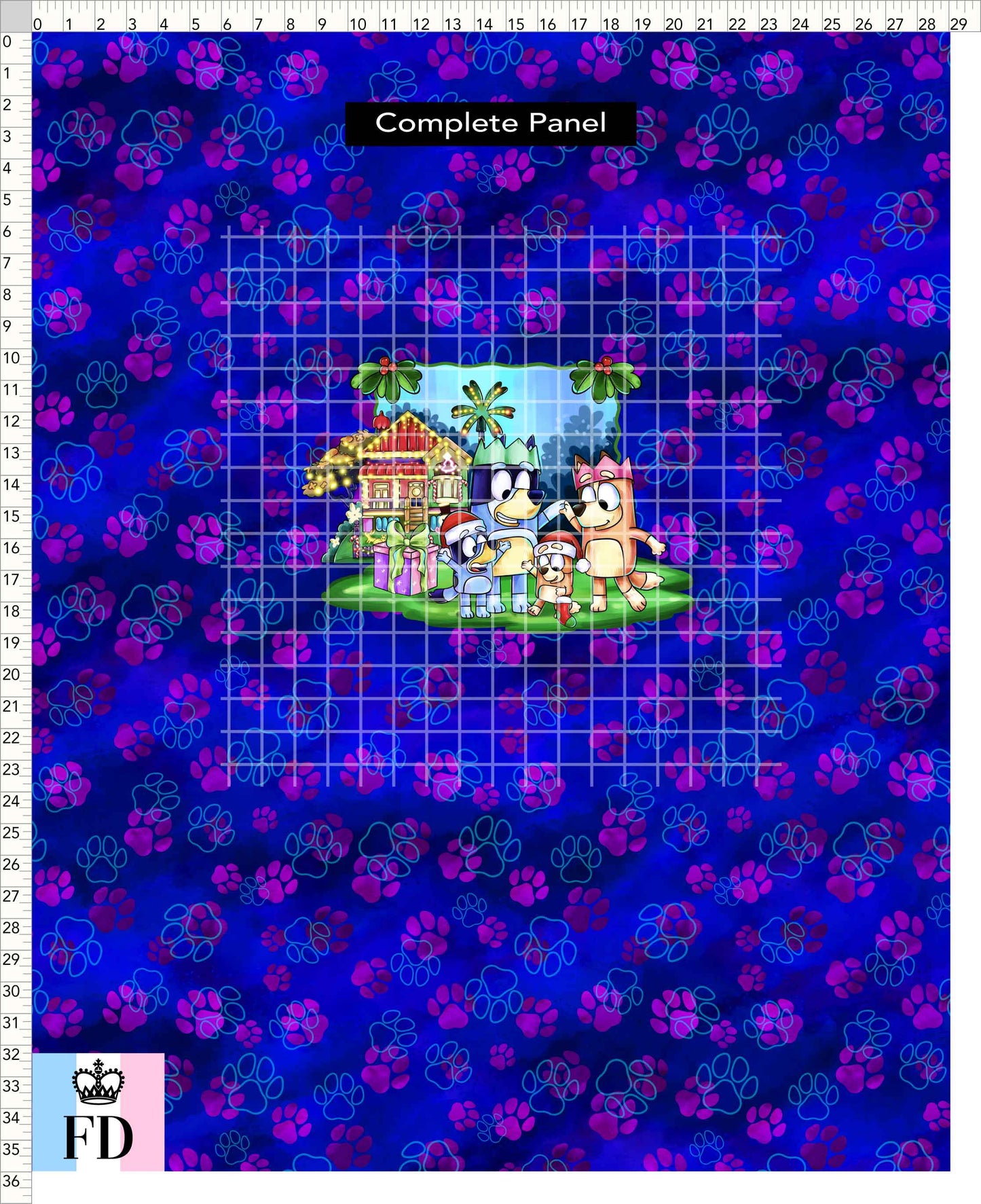 PREORDER - Christmas Wackadoo! - Panel - Family - Paws Blue - CHILD or ADULT