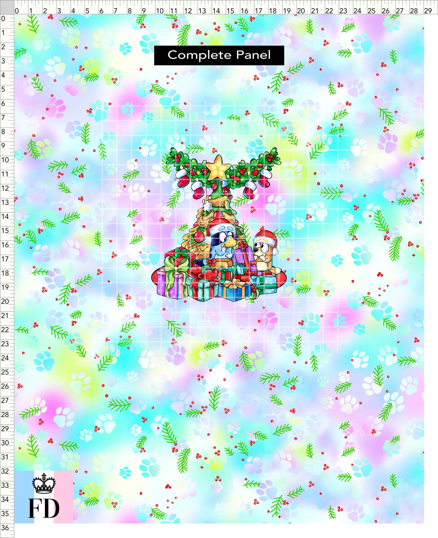 PREORDER - Christmas Wackadoo! - Panel - Gifts - Mistletoe Pastel - CHILD or ADULT