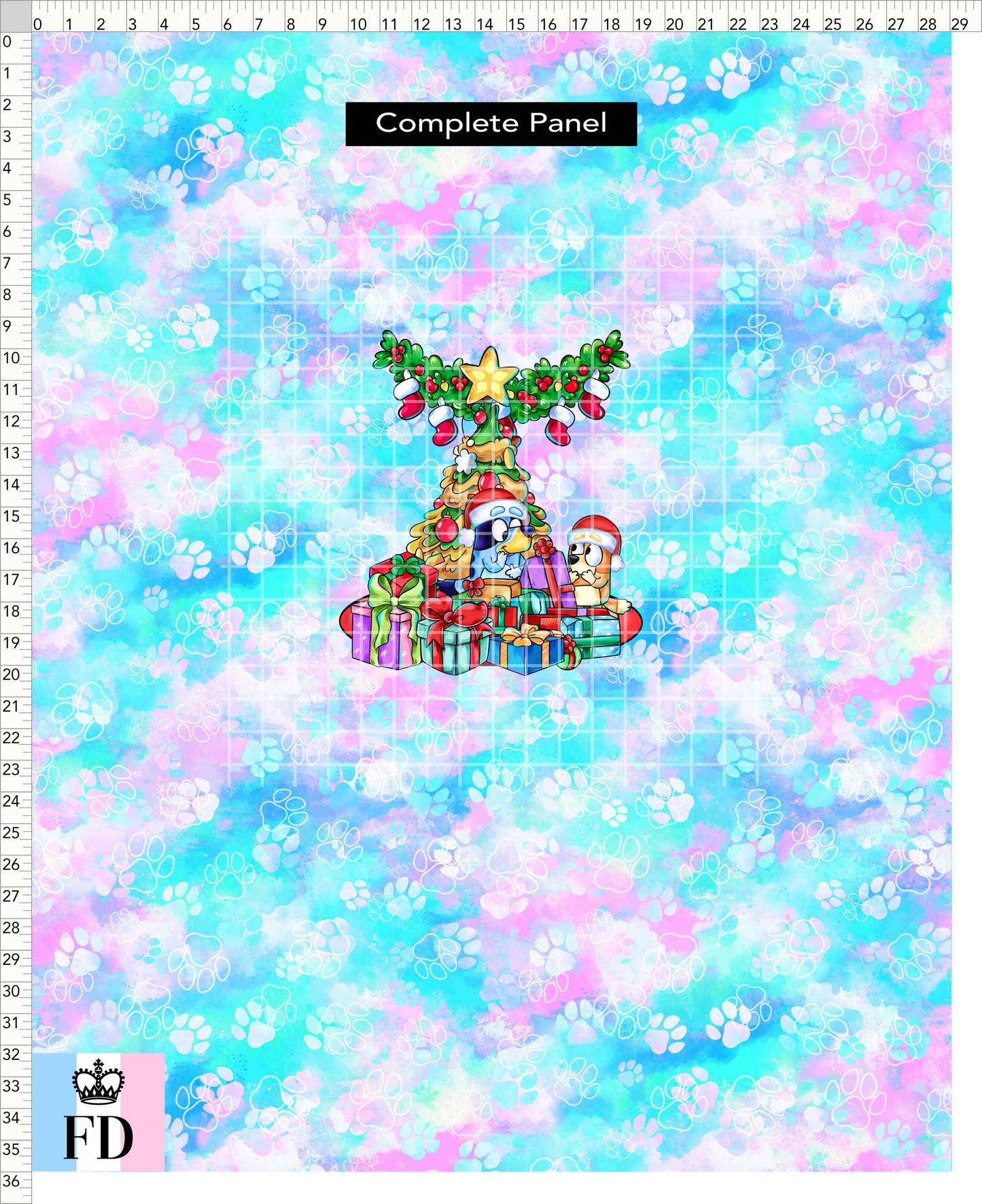 PREORDER - Christmas Wackadoo! - Panel - Gifts - Paws Pastel - CHILD or ADULT