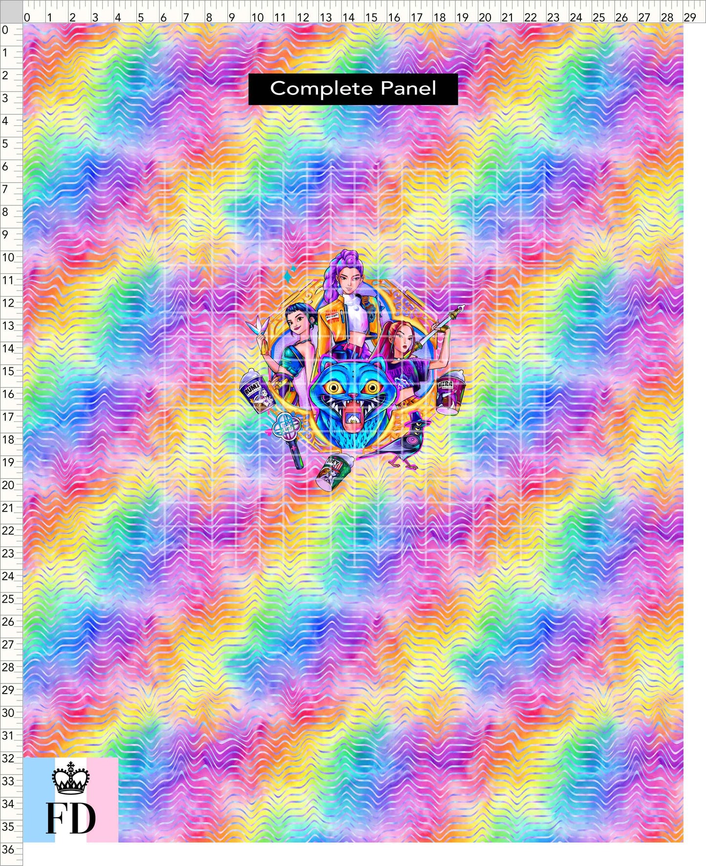 PREORDER - KPop Demon HuntrX - Panel - HunterX - Rainbow Waves - ADULT