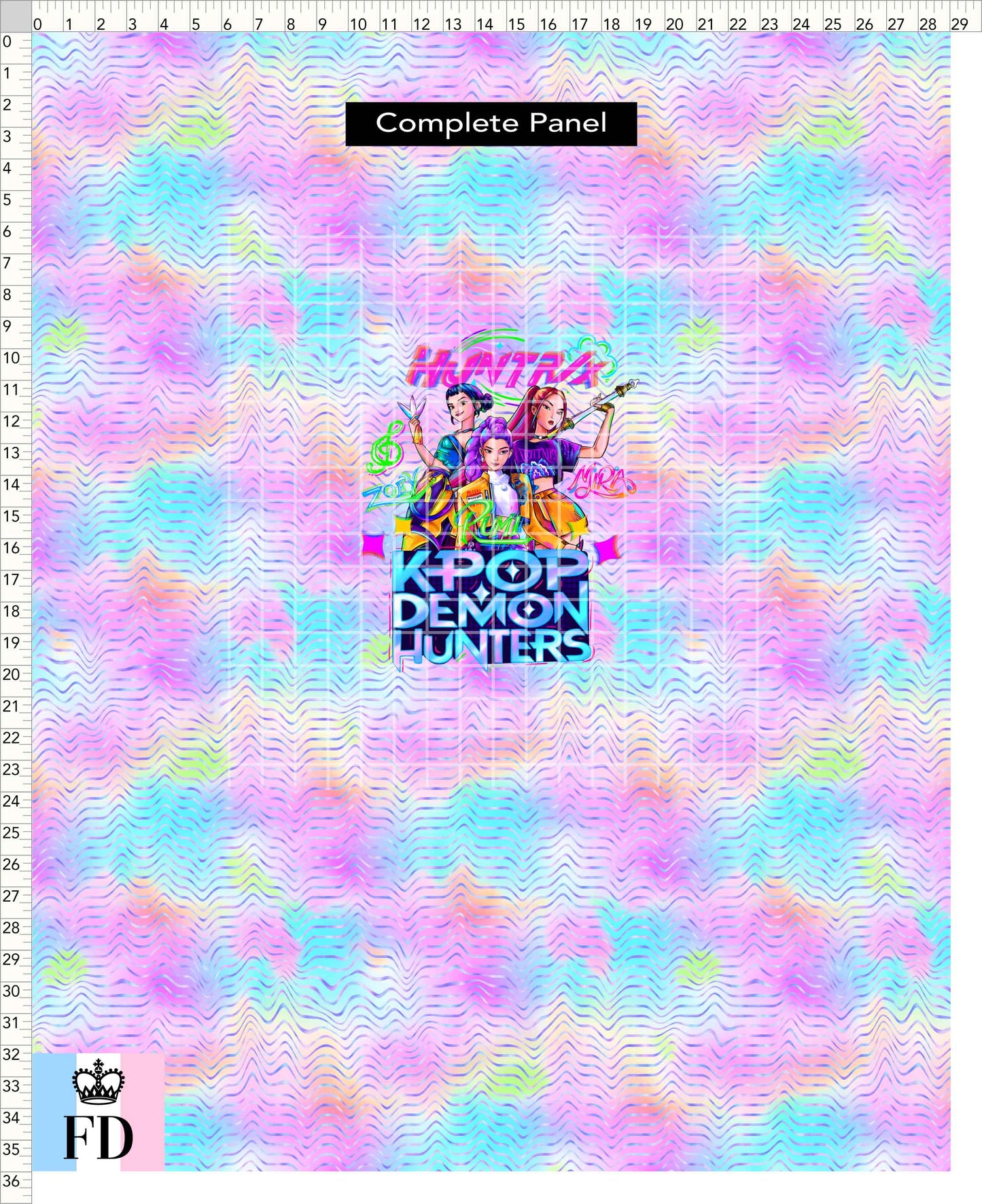 PREORDER - KPop Demon HuntrX - Panel - KPop DH - Pastel Waves - ADULT