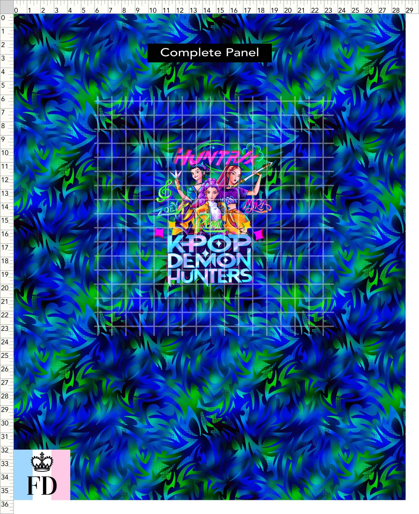 PREORDER - KPop Demon HuntrX - Panel - KPop DH - Blue Green Wild - ADULT