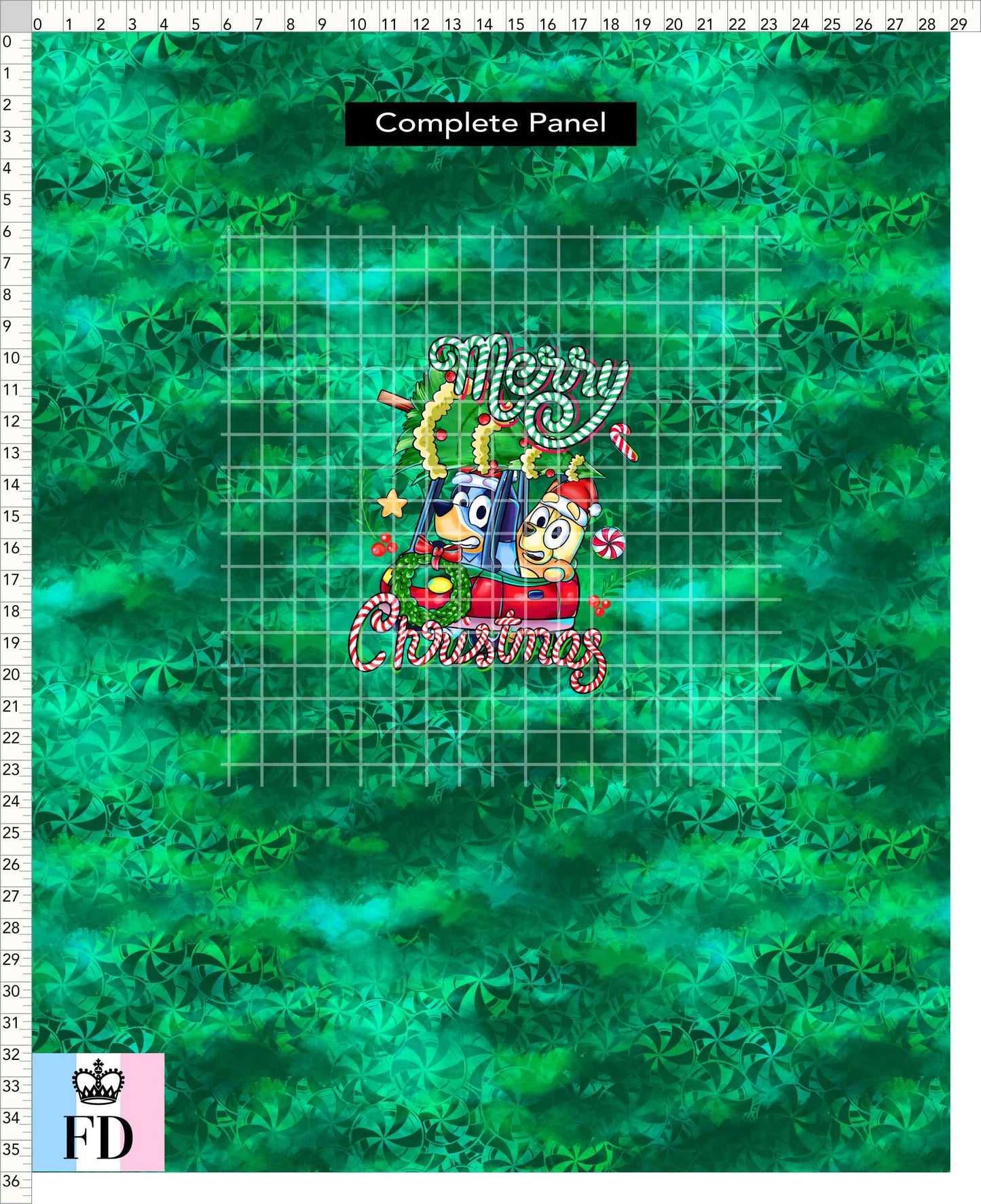 PREORDER - Christmas Wackadoo! - Panel - Merry Car - Candy Green - CHILD or ADULT
