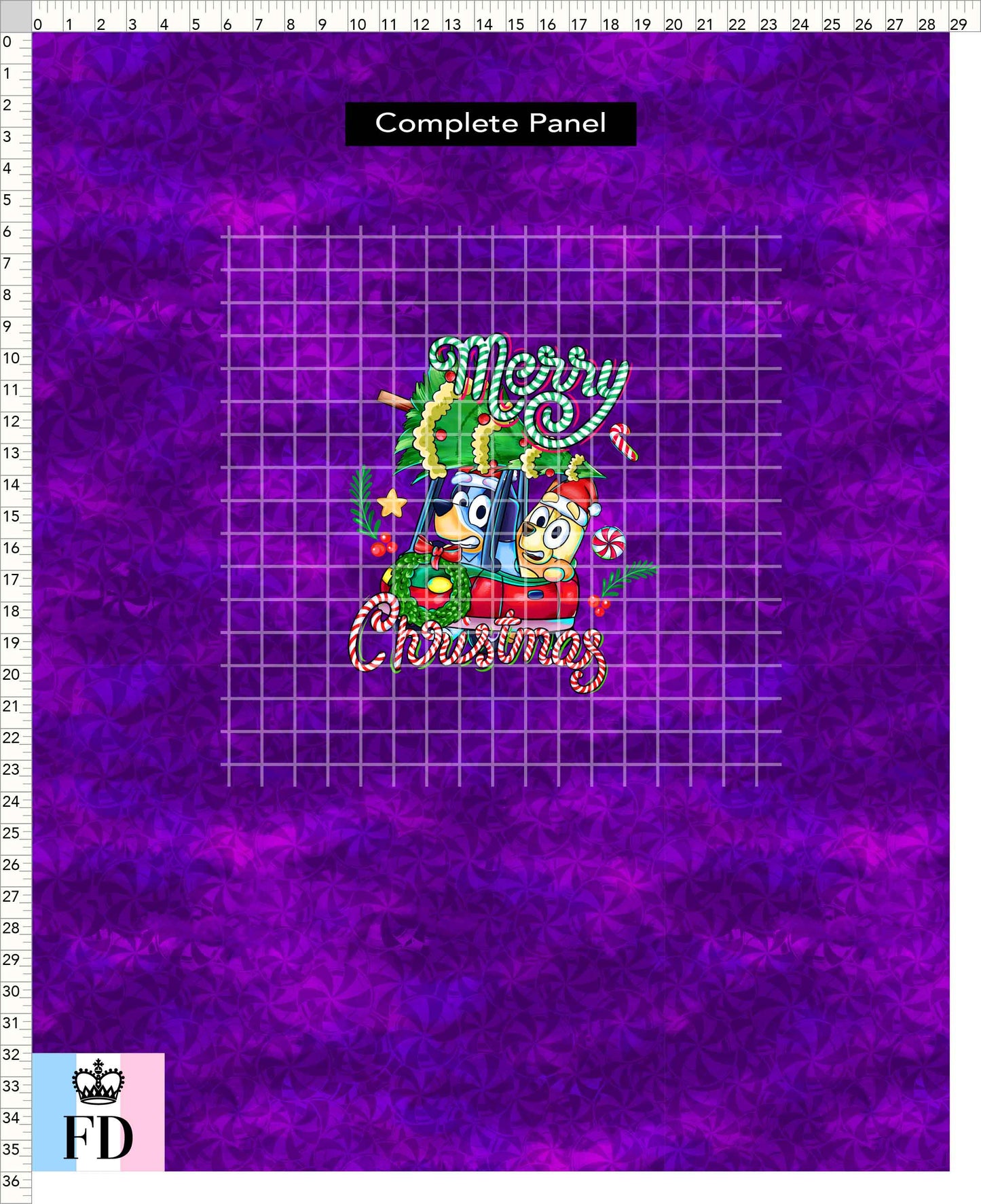 PREORDER - Christmas Wackadoo! - Panel - Merry Car - Candy Purple - CHILD or ADULT
