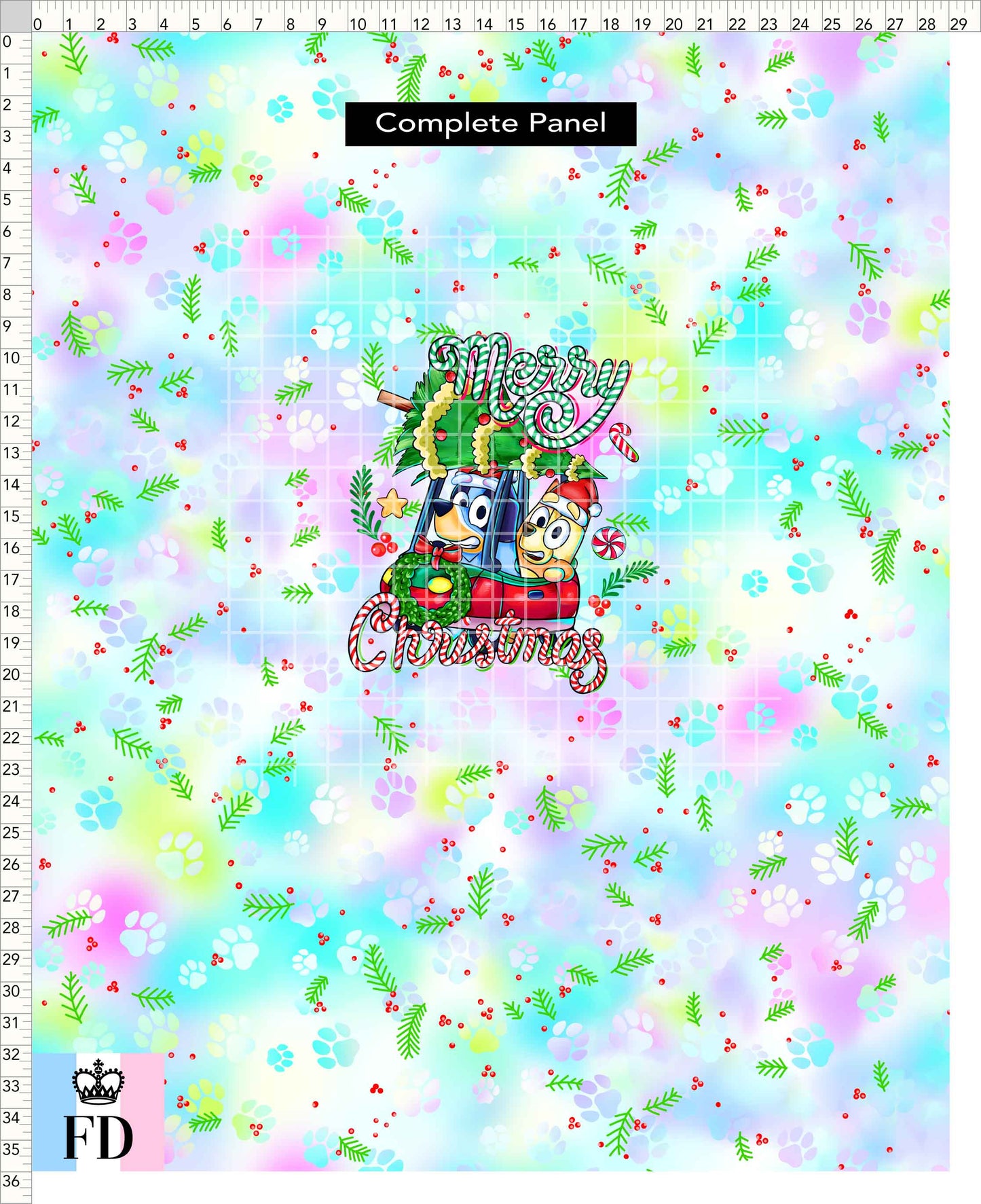 PREORDER - Christmas Wackadoo! - Panel - Merry Car - Mistletoe Pastel - CHILD or ADULT