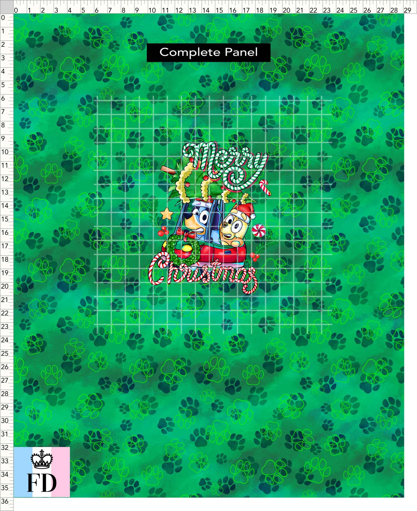 PREORDER - Christmas Wackadoo! - Panel - Merry Car - Paws Green - CHILD or ADULT