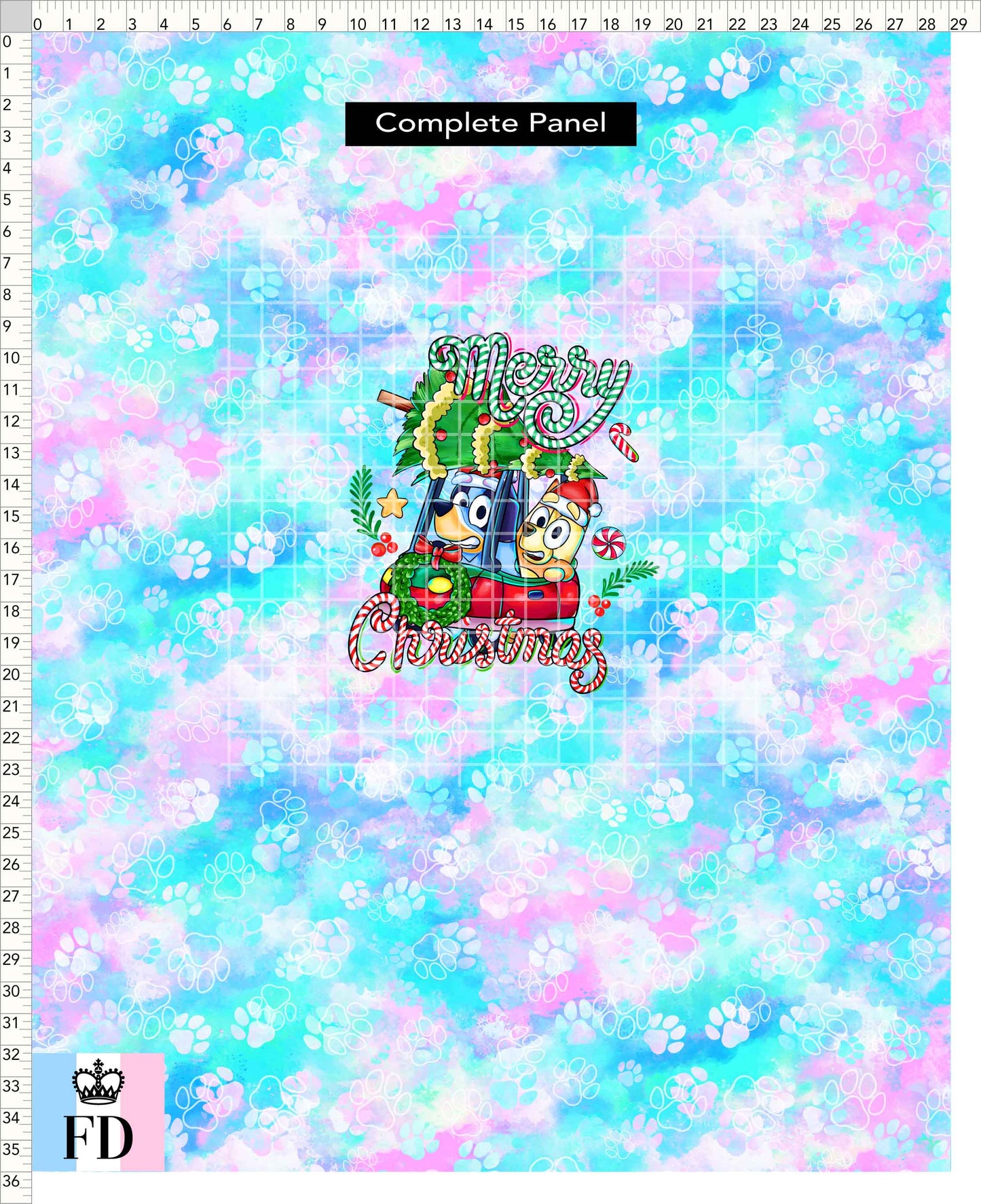 PREORDER - Christmas Wackadoo! - Panel - Merry Car - Paws Pastel - CHILD or ADULT