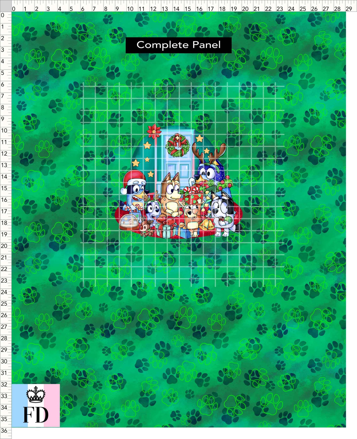 PREORDER - Christmas Wackadoo! - Panel - Party - Paws Green - CHILD or ADULT