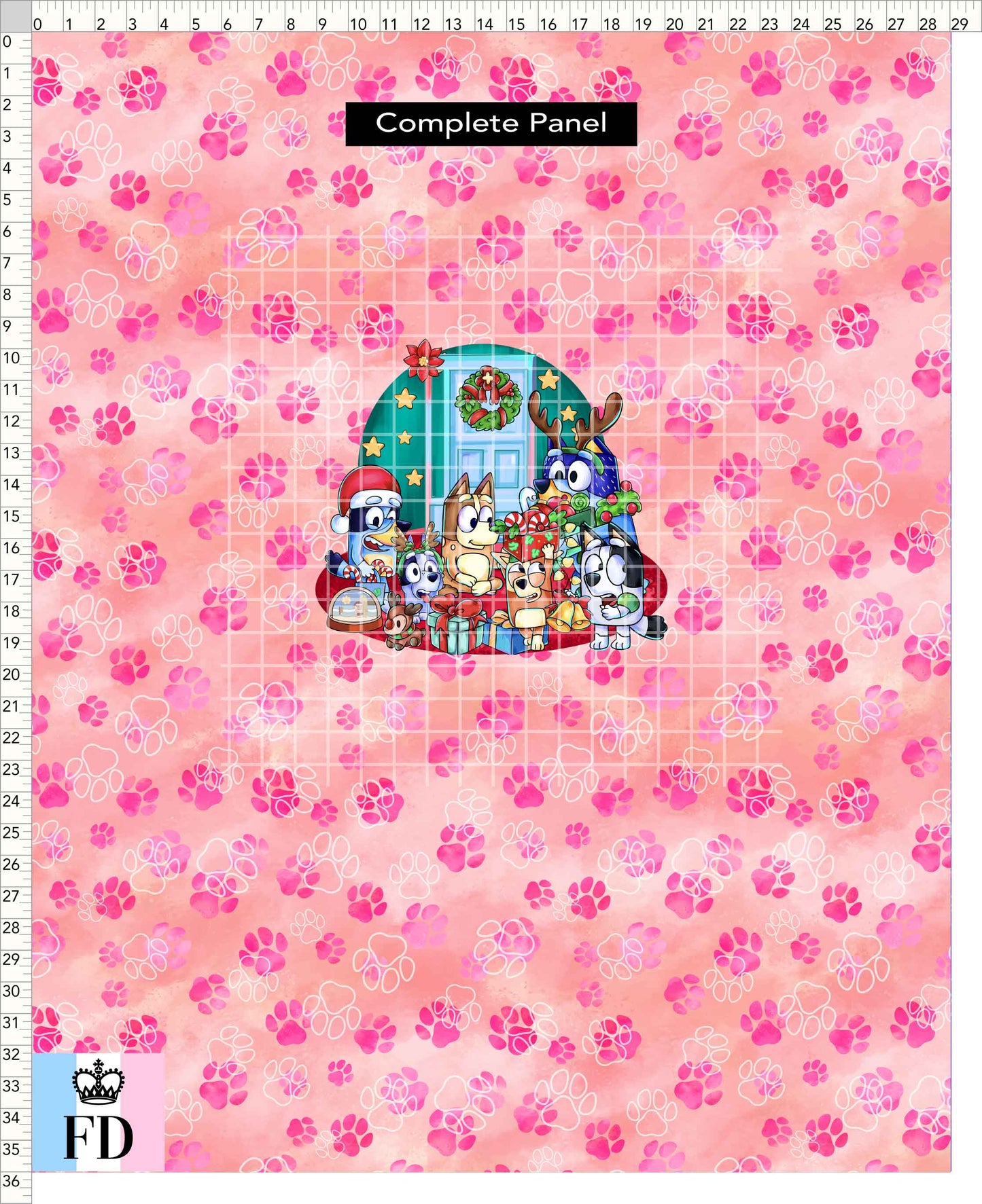 PREORDER - Christmas Wackadoo! - Panel - Party - Paws Peach Pink - CHILD or ADULT