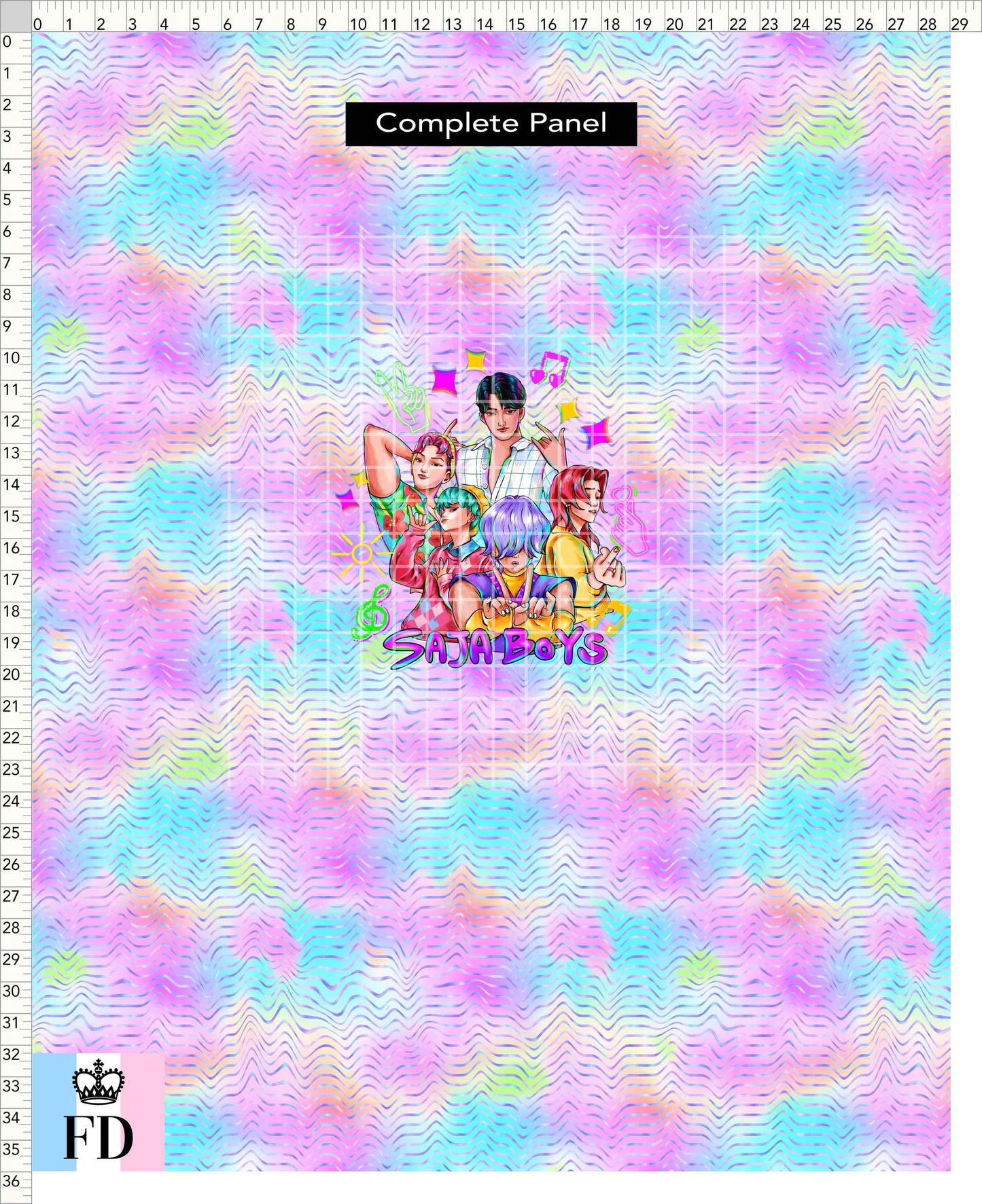 PREORDER - KPop Demon HuntrX - Panel - Saja - Pastel Waves - ADULT