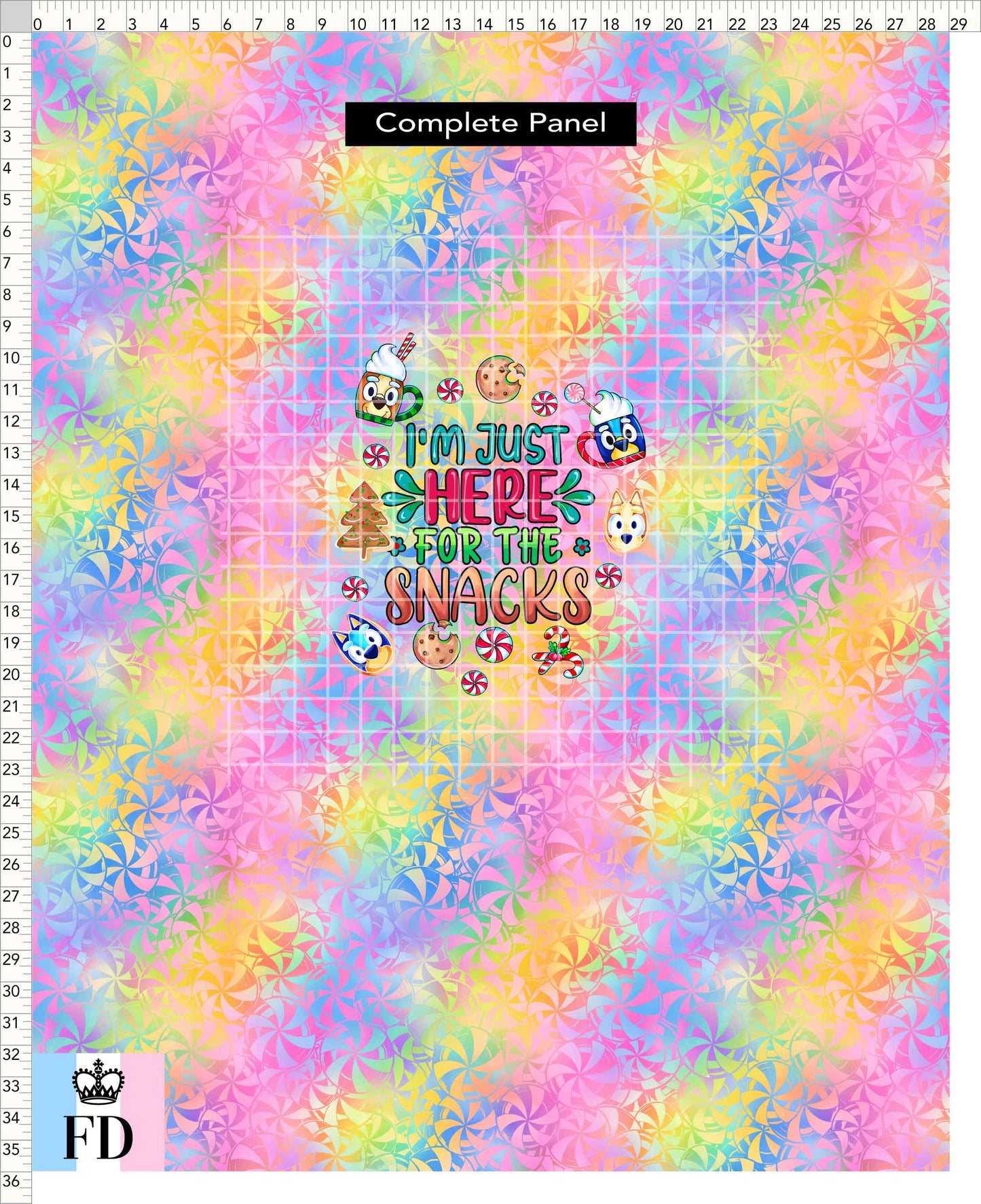 PREORDER - Christmas Wackadoo! - Panel - Snacks - Candy Colorful - CHILD or ADULT