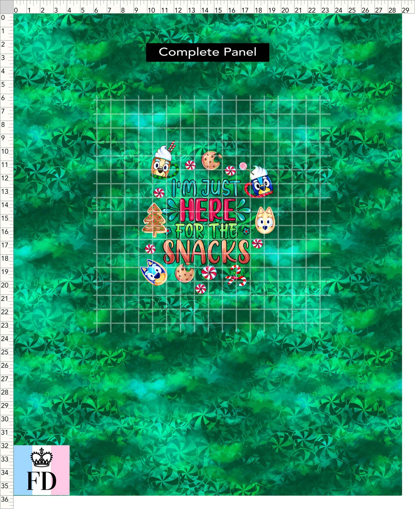 PREORDER - Christmas Wackadoo! - Panel - Snacks - Candy Green - CHILD or ADULT