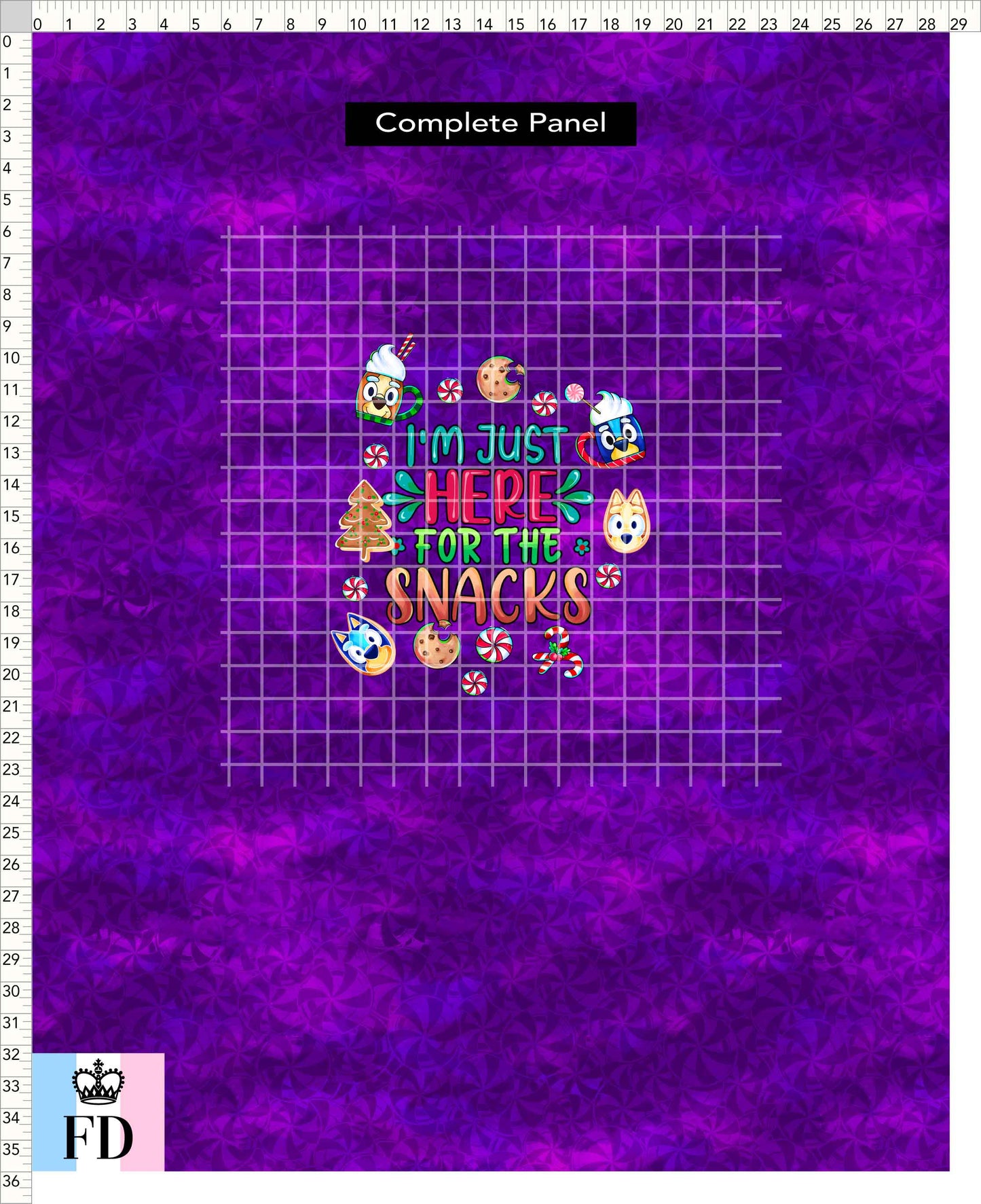 PREORDER - Christmas Wackadoo! - Panel - Snacks - Candy Purple - CHILD or ADULT