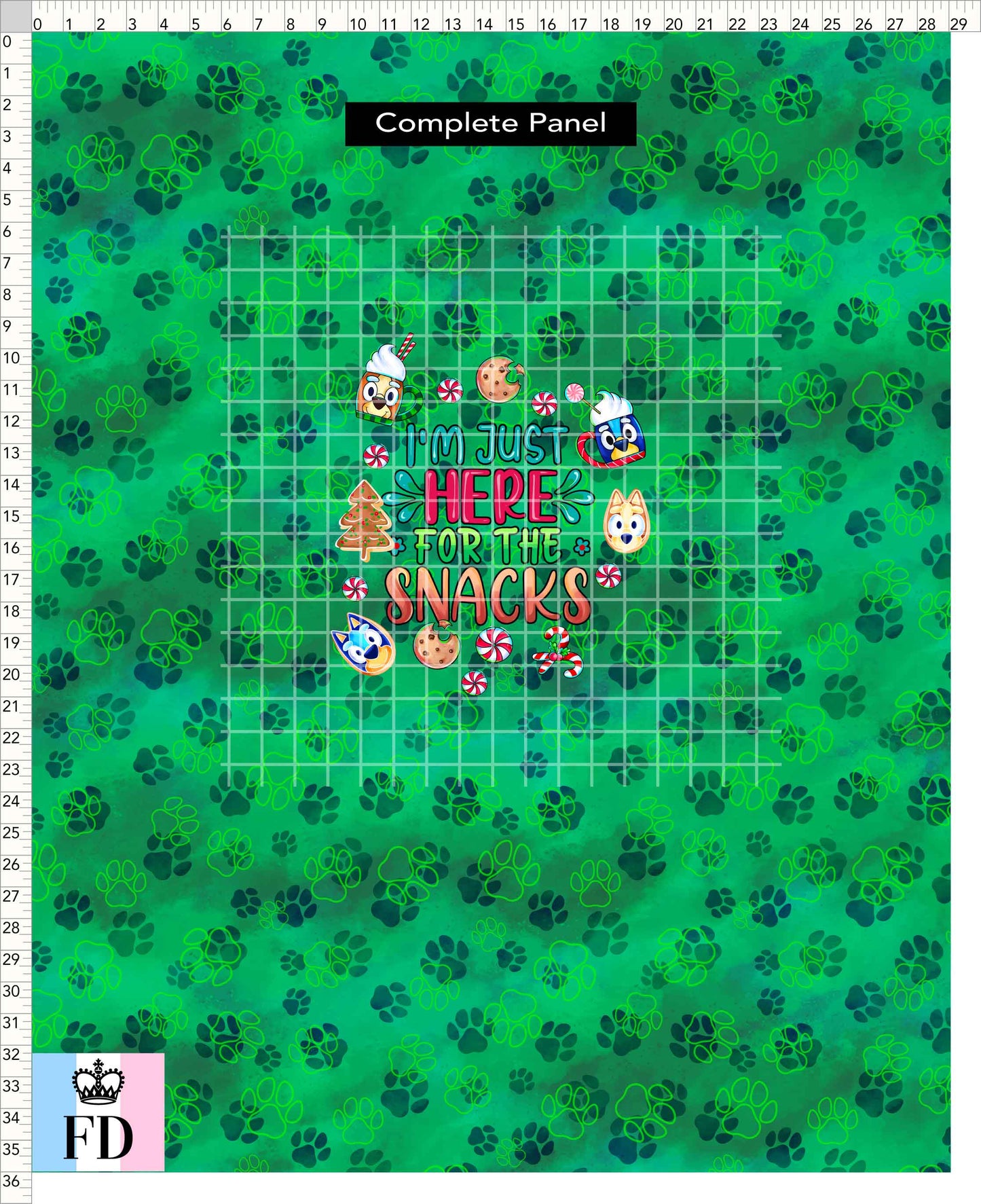 PREORDER - Christmas Wackadoo! - Panel - Snacks - Paws Green - CHILD or ADULT