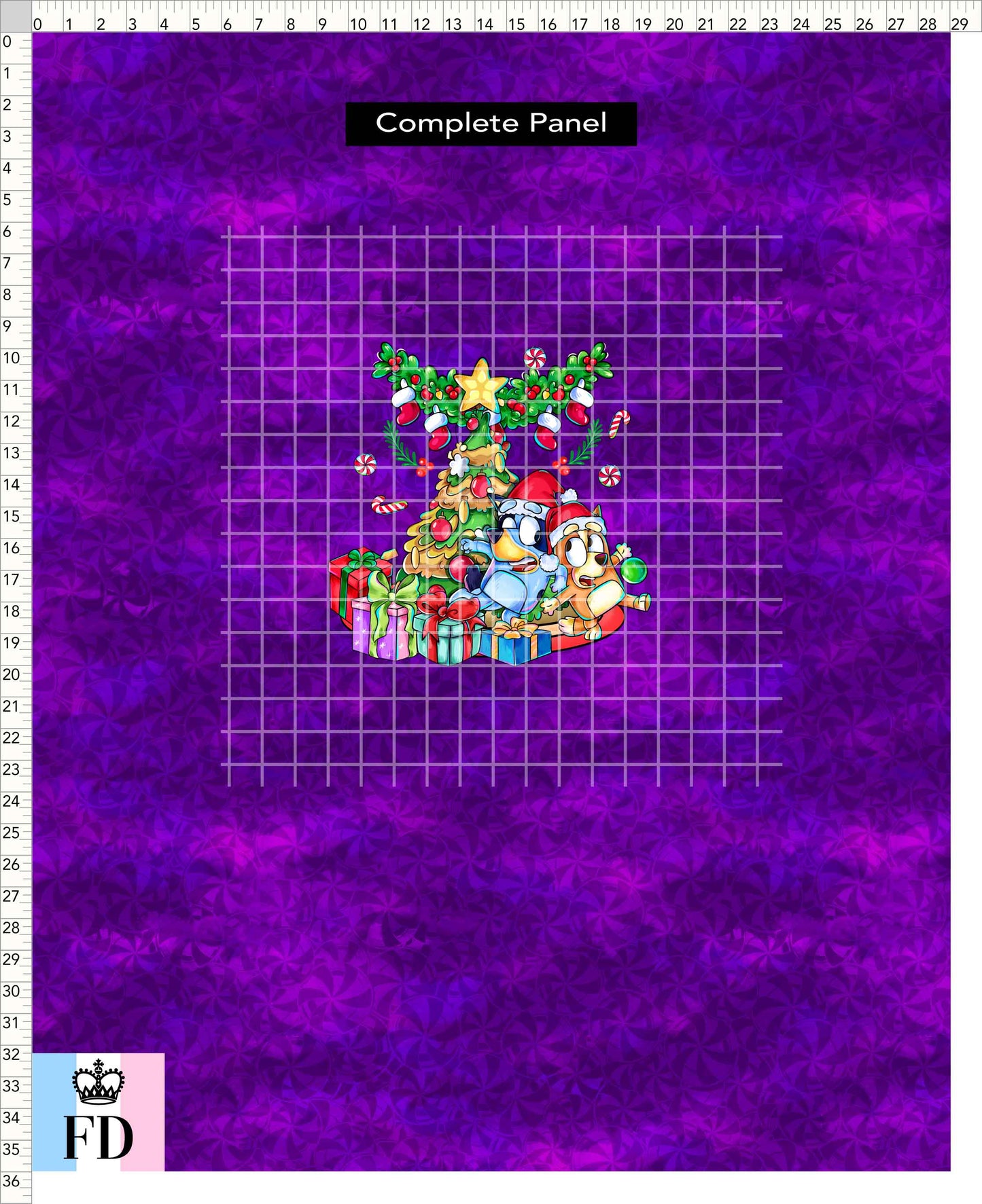 PREORDER - Christmas Wackadoo! - Panel - Tree - Candy Purple - CHILD or ADULT