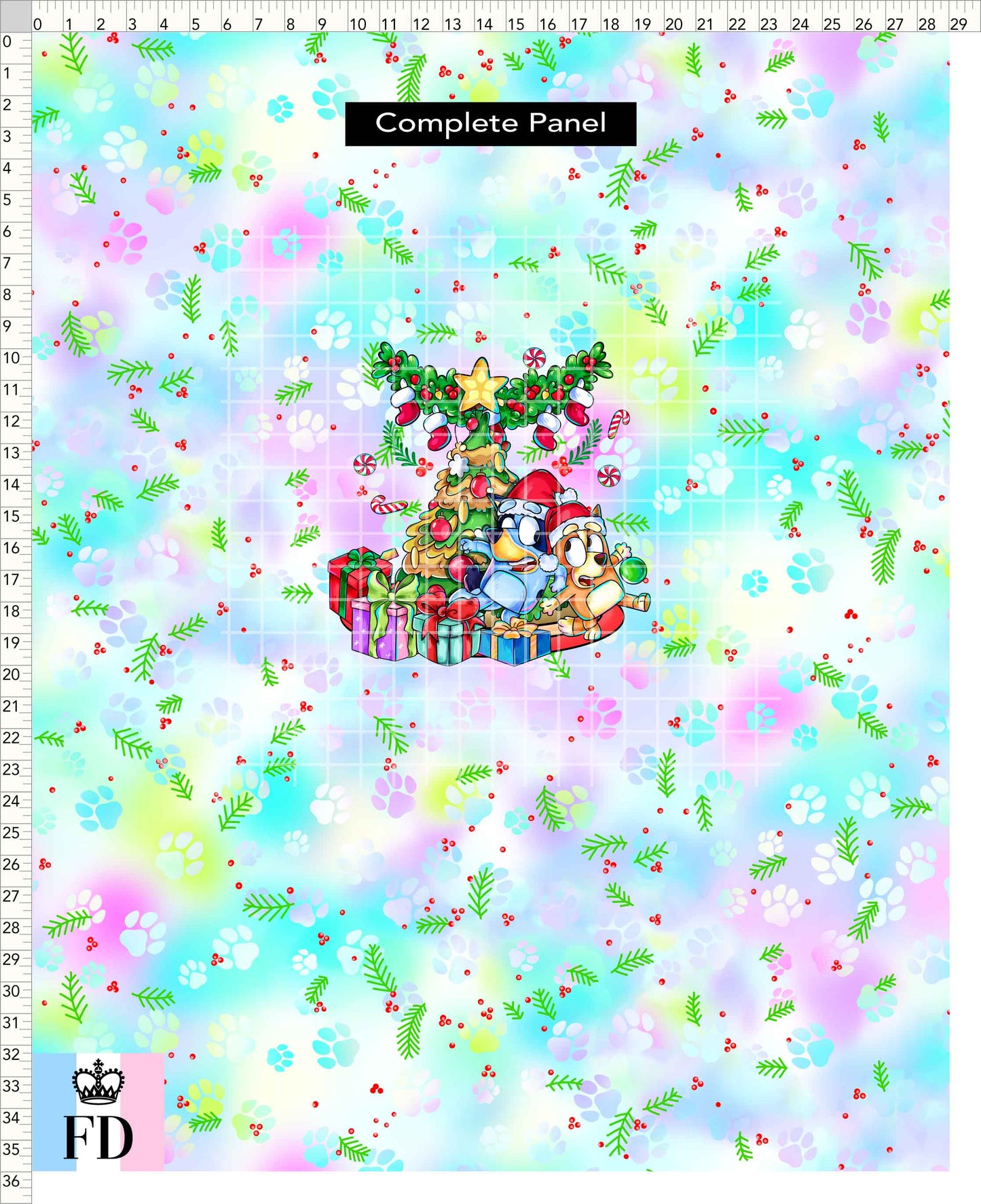 PREORDER - Christmas Wackadoo! - Panel - Tree - Mistletoe Pastel - CHILD or ADULT