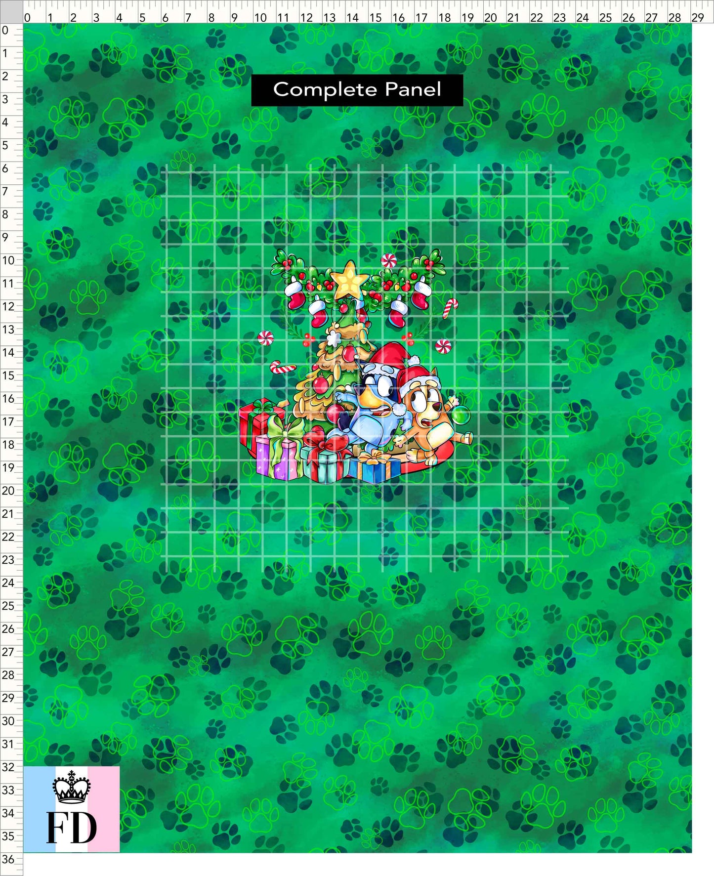 PREORDER - Christmas Wackadoo! - Panel - Tree - Paws Green - CHILD or ADULT