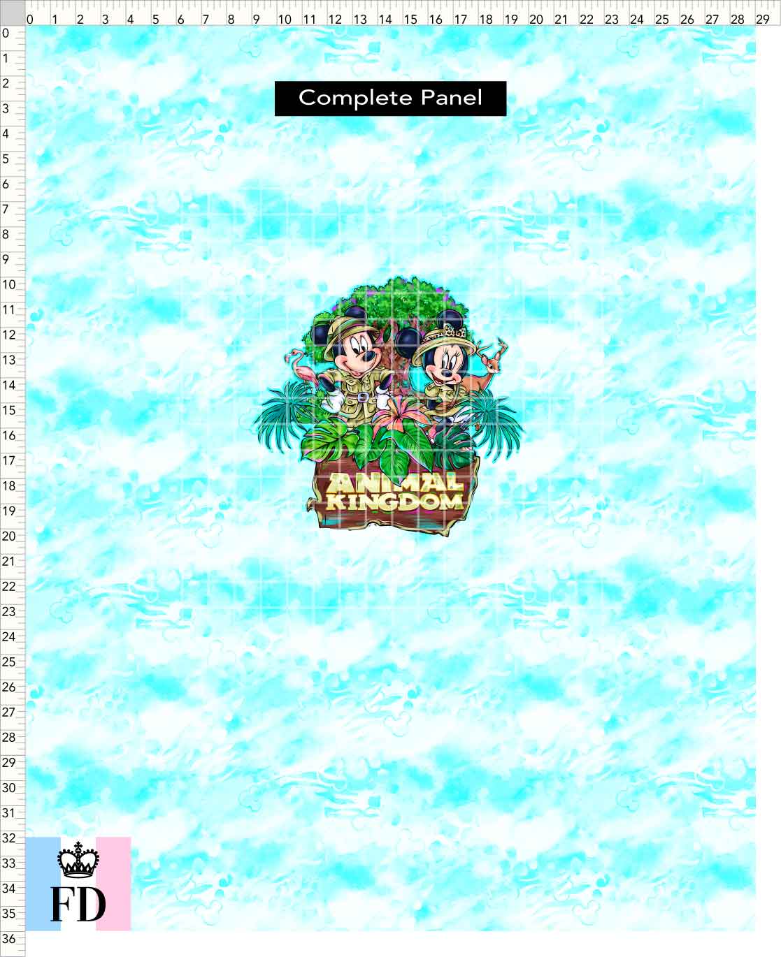 PREORDER - Safari Adventures - Panel - Mice AK - Skin Turquoise - CHILD or ADULT