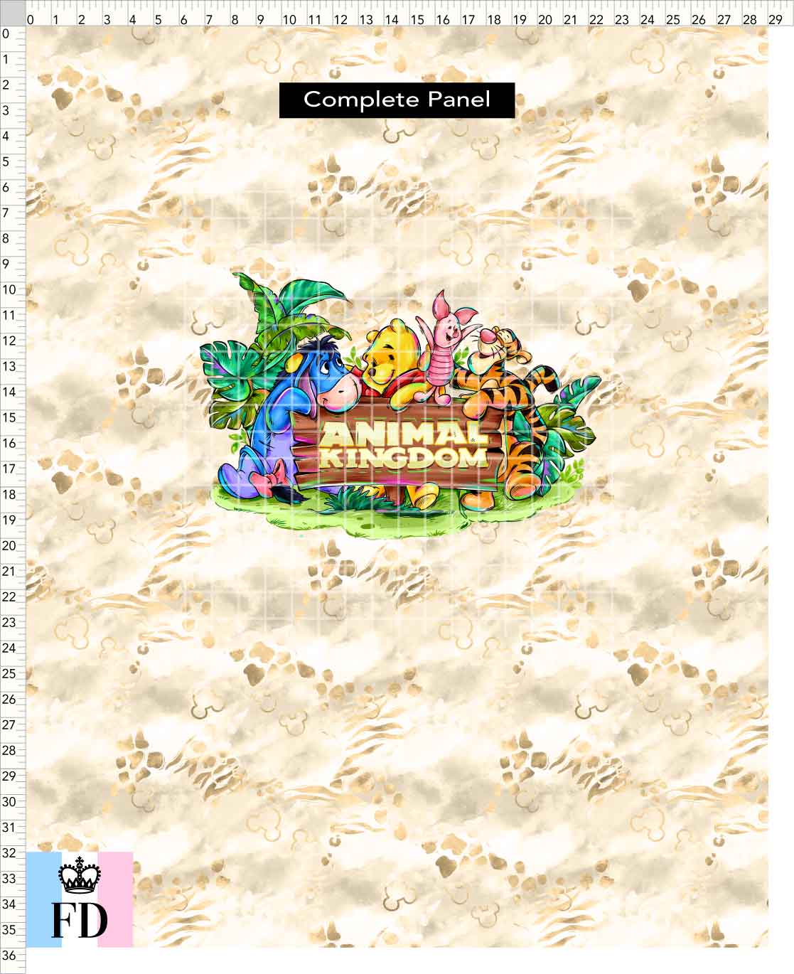 PREORDER - Safari Adventures - Panel - Pooh Friends AK - Skin Sand - CHILD or ADULT