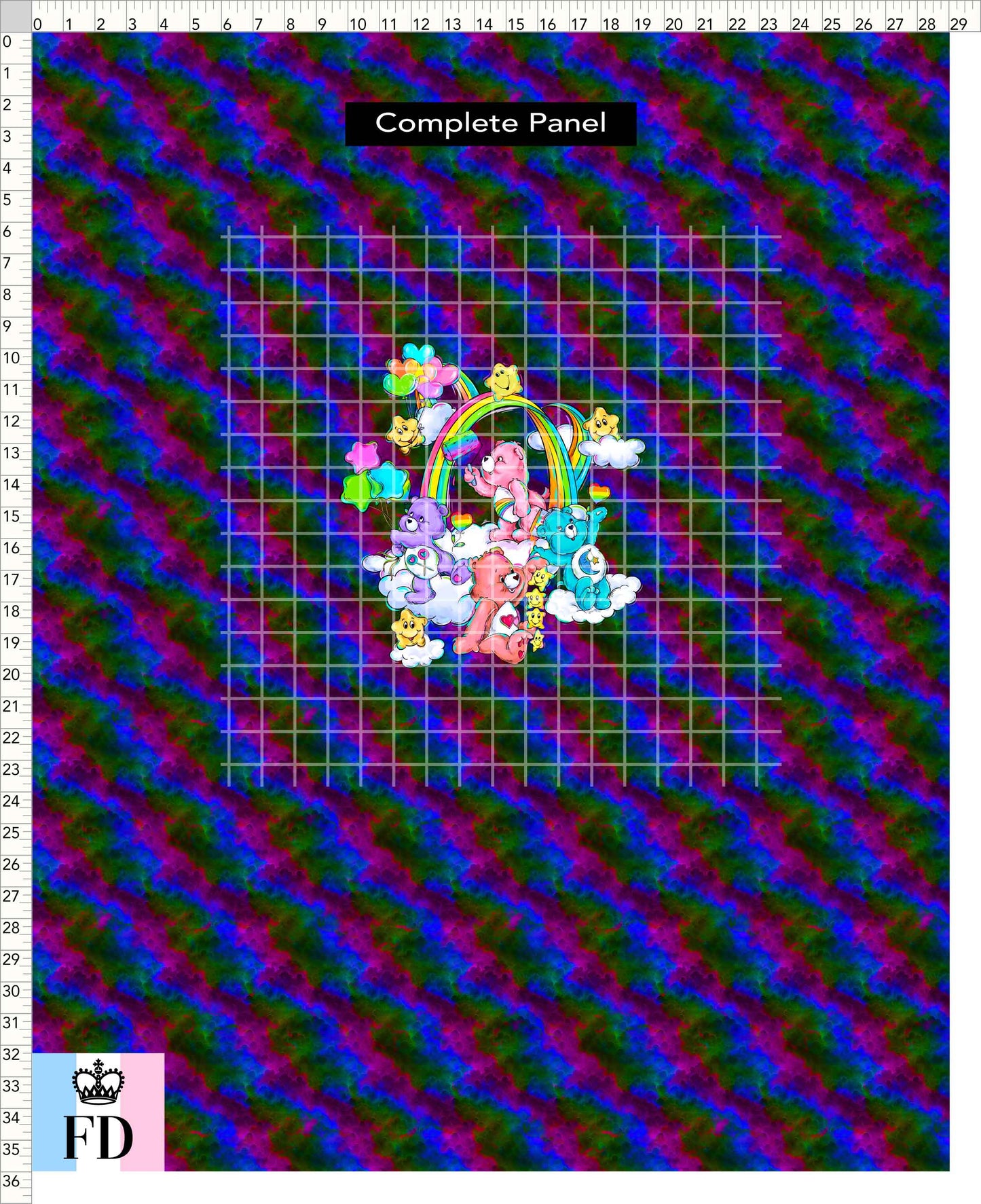 PREORDER - Rainbow Bears - Panel - Rainbow Bears - Clouds Dark - ADULT