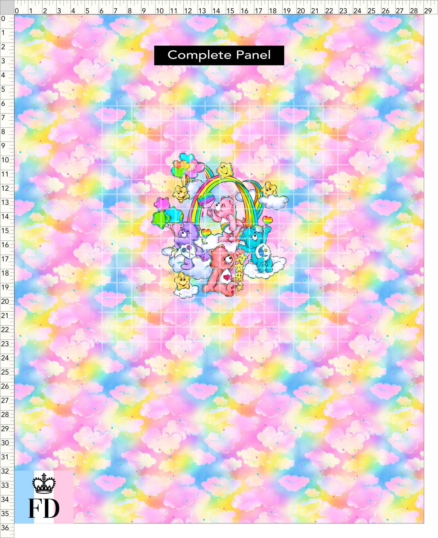 PREORDER - Rainbow Bears - Panel - Rainbow Bears - Clouds Rainbow - ADULT