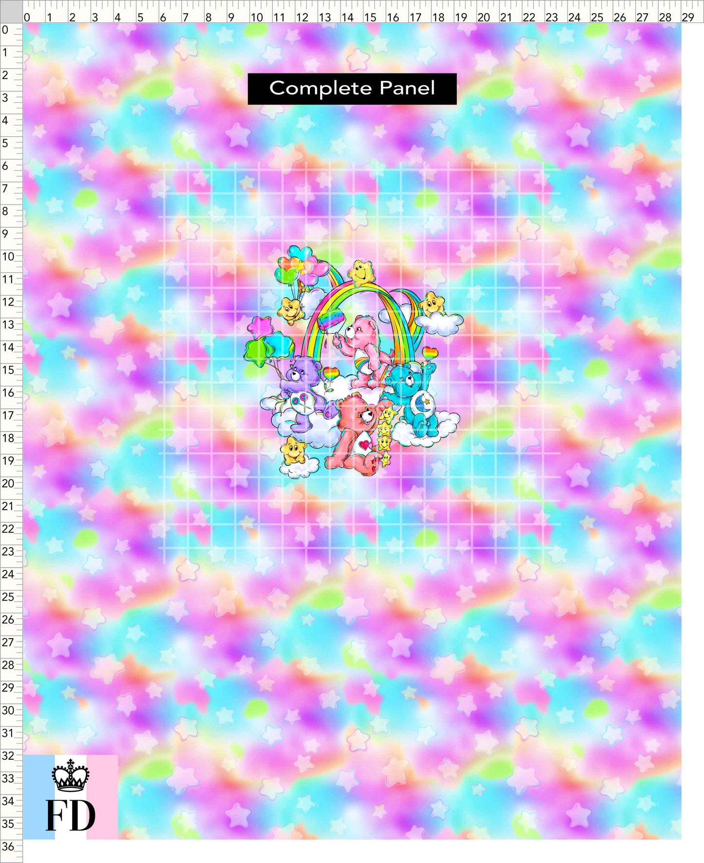 PREORDER - Rainbow Bears - Panel - Rainbow Bears - Stars Colorful - ADULT