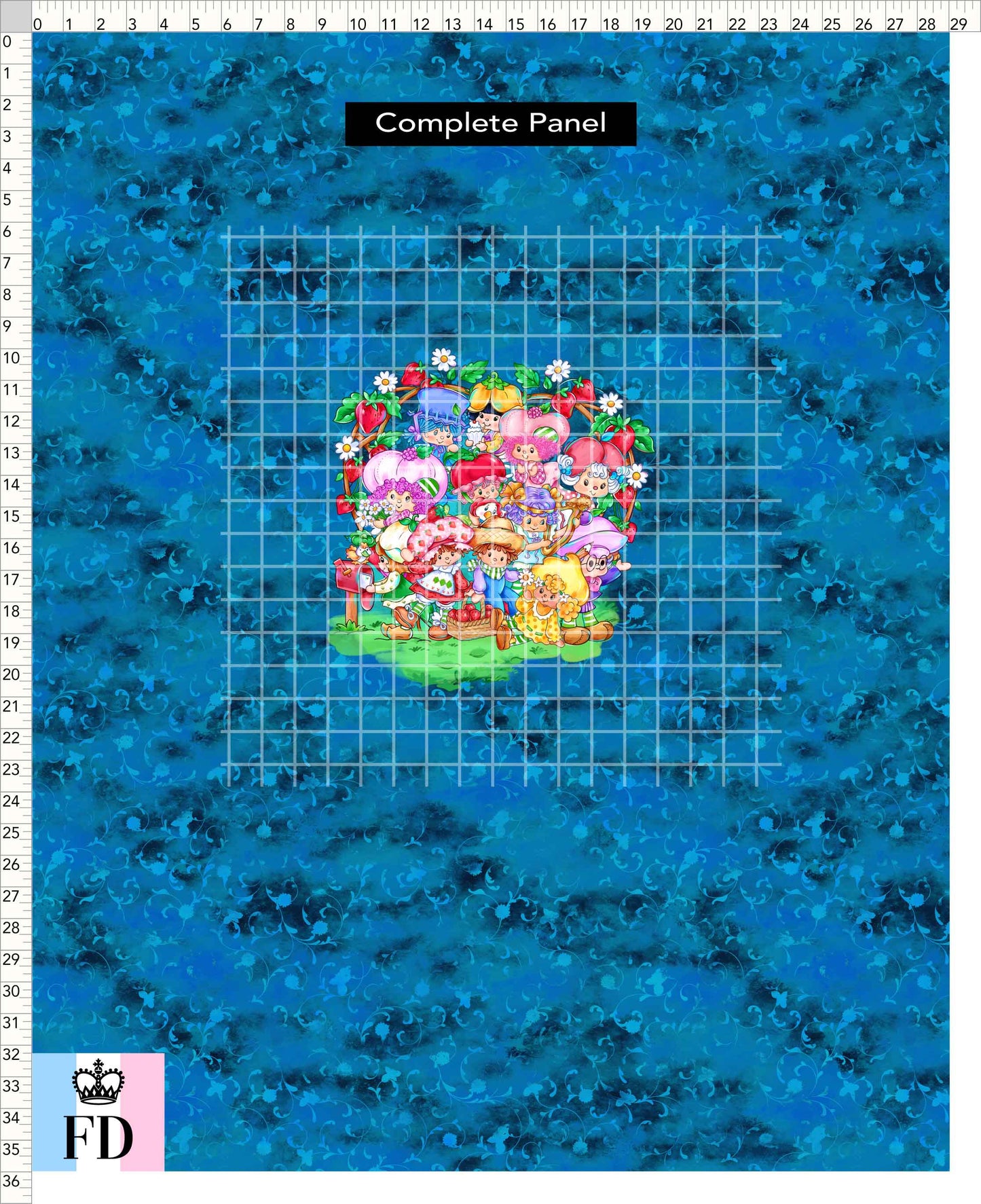 PREORDER - Short-Berry Friends - Panel - Short-Berry Friends - Foliage Blue - CHILD or ADULT