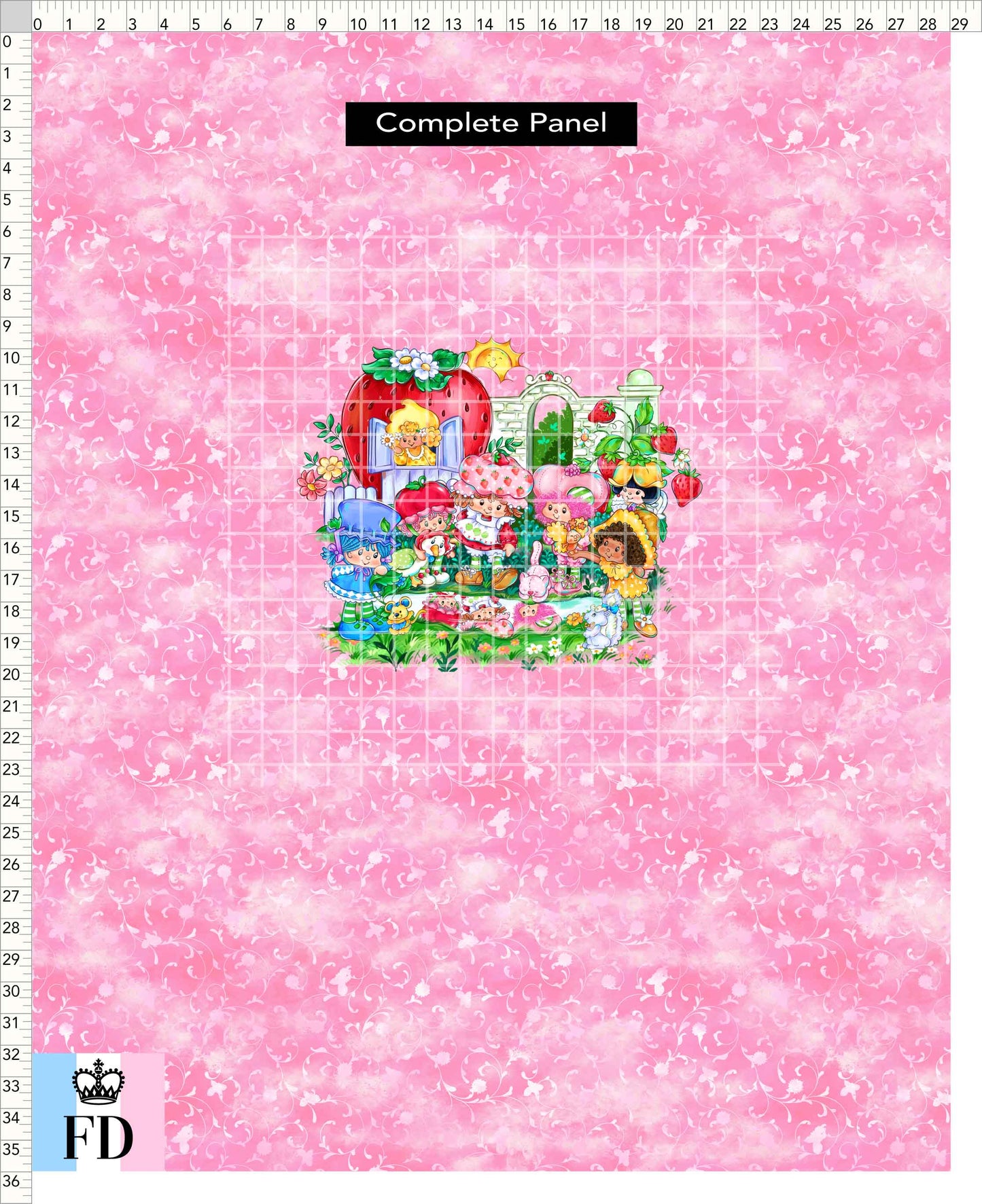 PREORDER - Short-Berry Friends - Panel - Short-Berry Girls - Foliage Pink - CHILD or ADULT