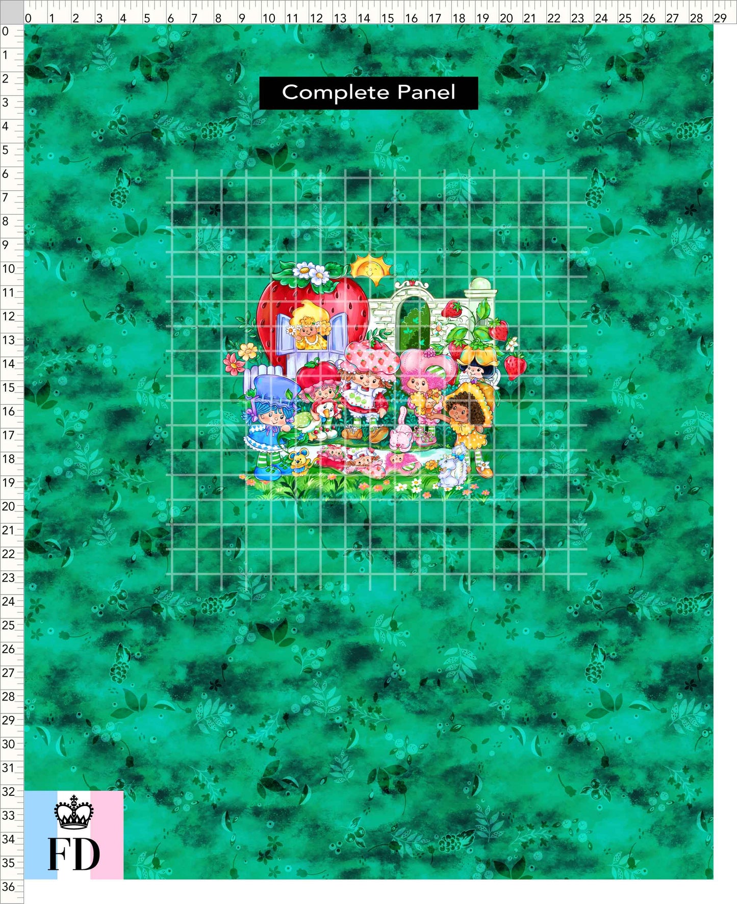 PREORDER - Short-Berry Friends - Panel - Short-Berry Girls - Leaves Green - CHILD or ADULT