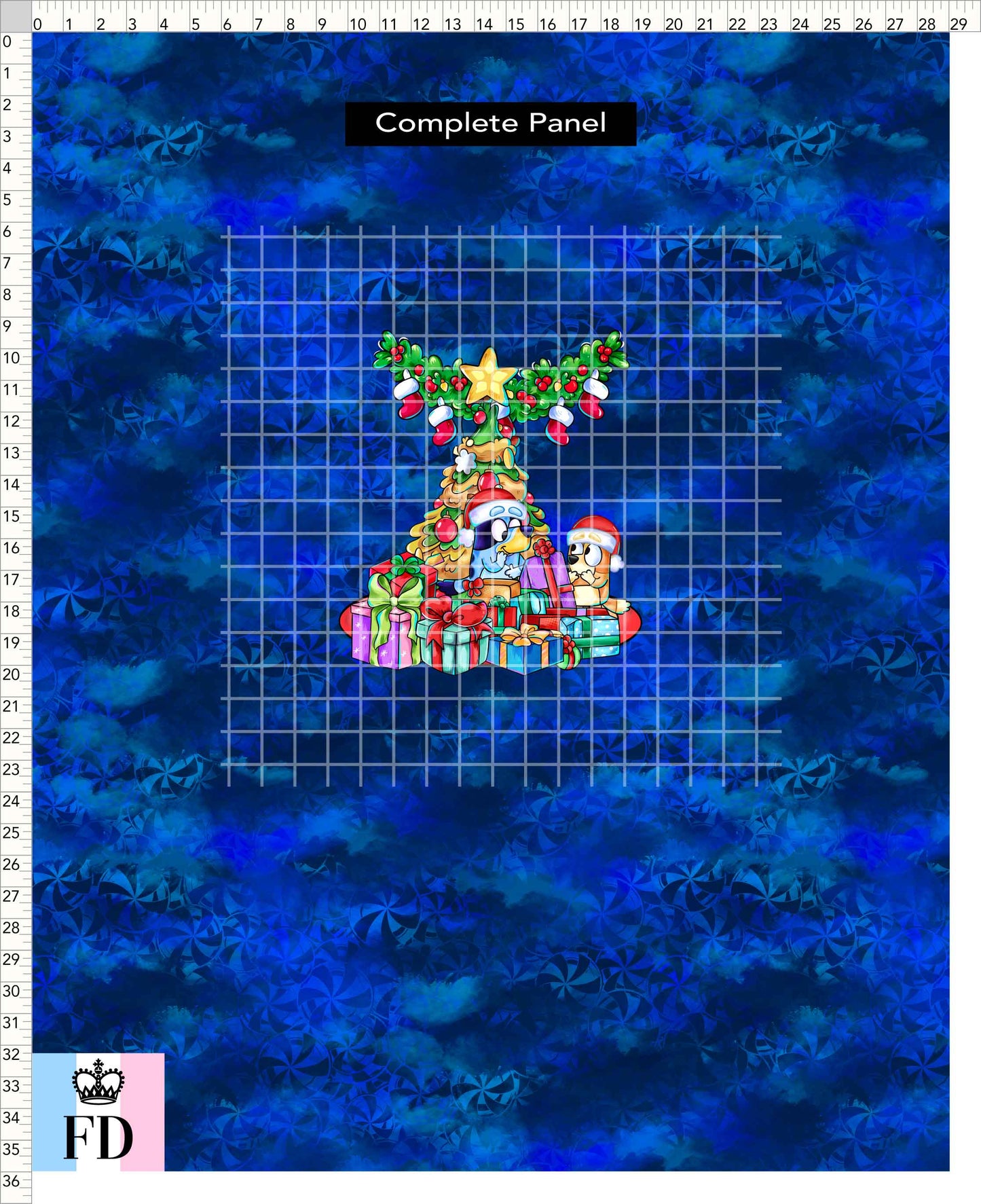 PREORDER - Christmas Wackadoo! - Panel - Gifts - Candy Blue - CHILD or ADULT