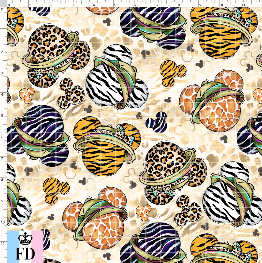 PREORDER - Safari Adventures - Animal Print Heads - Sand - REGULAR SCALE