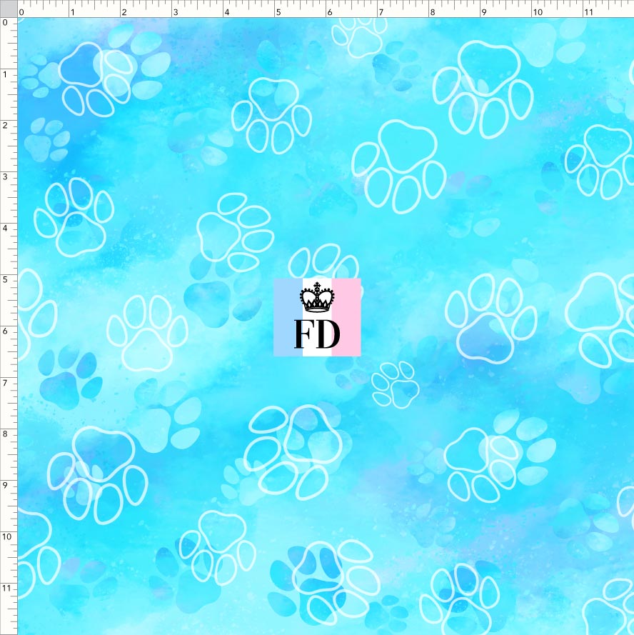 PREORDER - Christmas Wackadoo! - Background - Paws Light Blue