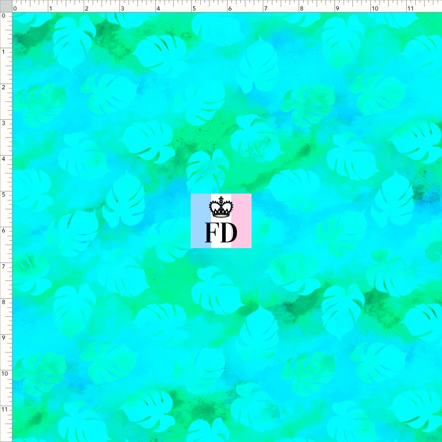PREORDER - Safari Adventures - Background - Leaves Aqua