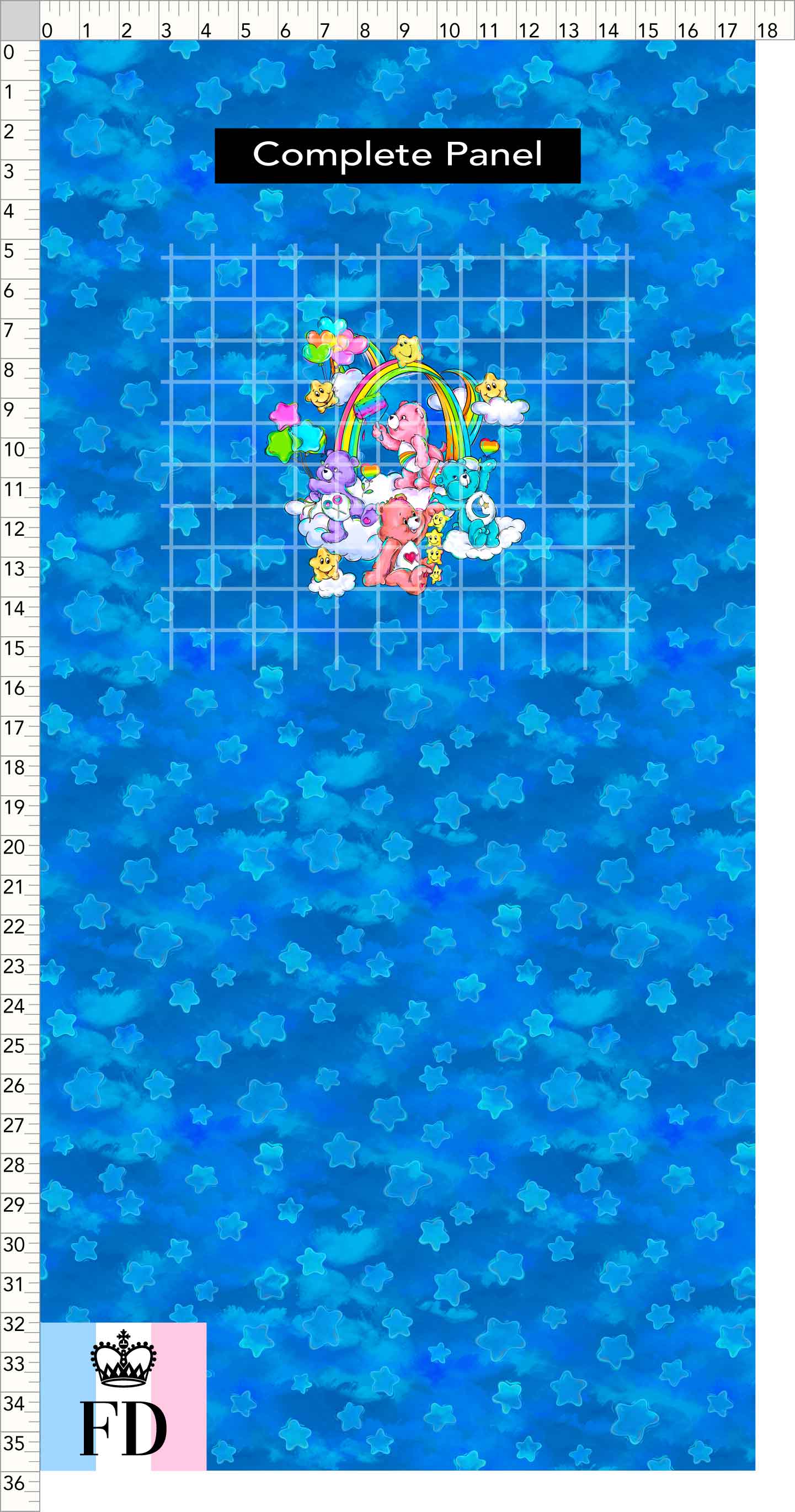 PREORDER - Rainbow Bears - Panel - Rainbow Bears - Stars Blue - CHILD