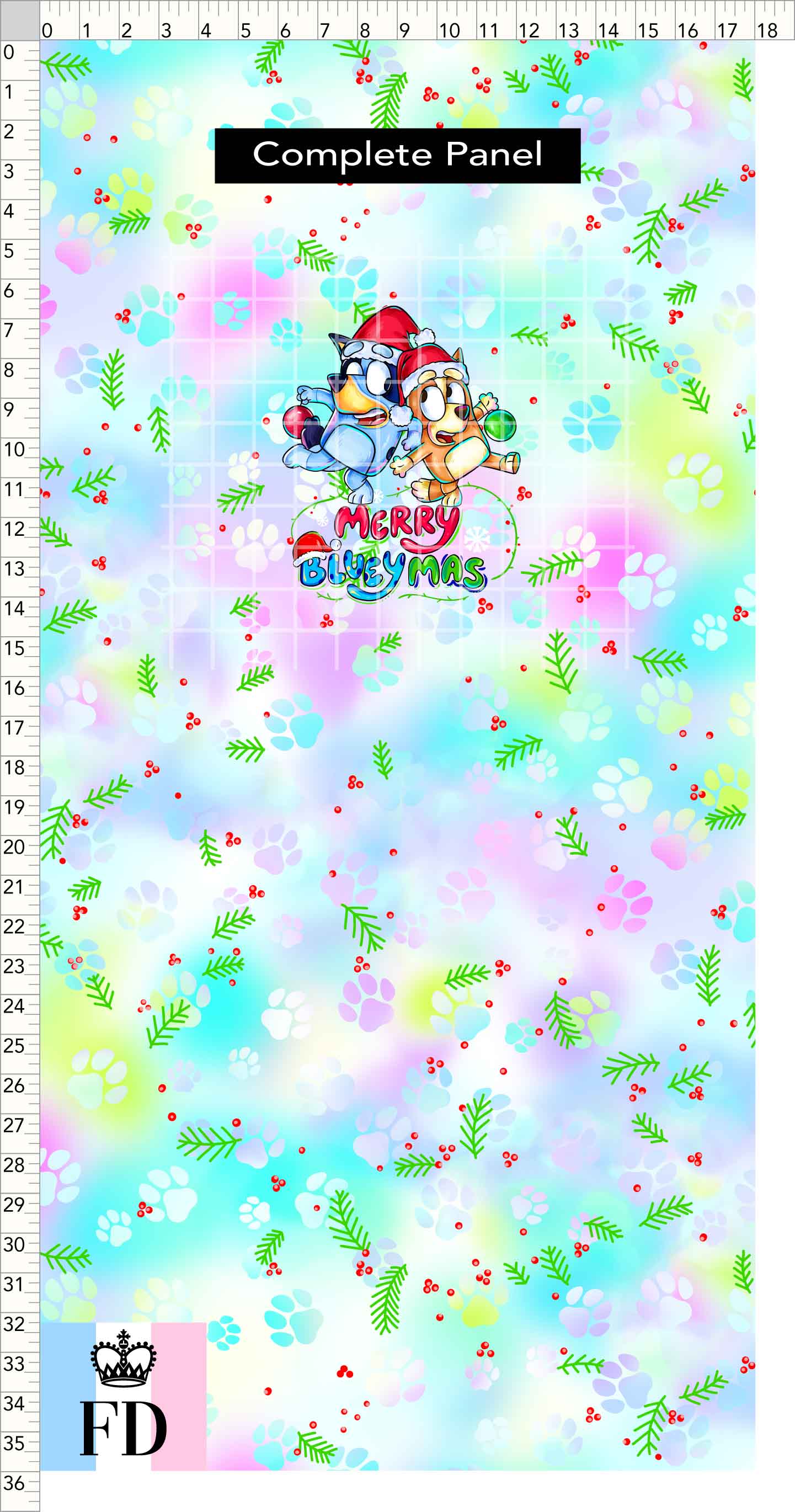 PREORDER - Christmas Wackadoo! - Panel - Blueymas - Mistletoe Pastel - CHILD or ADULT