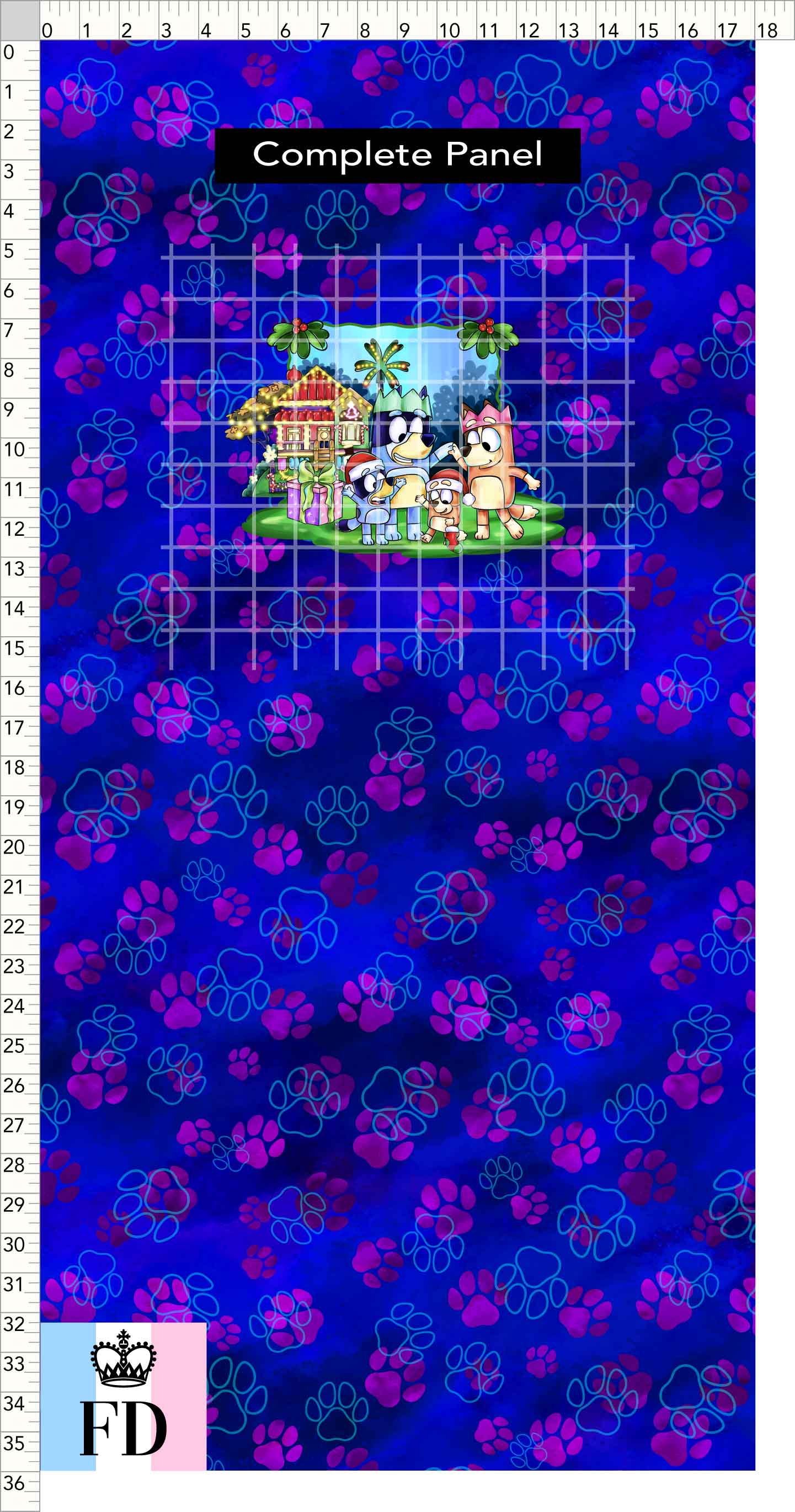PREORDER - Christmas Wackadoo! - Panel - Family - Paws Blue - CHILD or ADULT