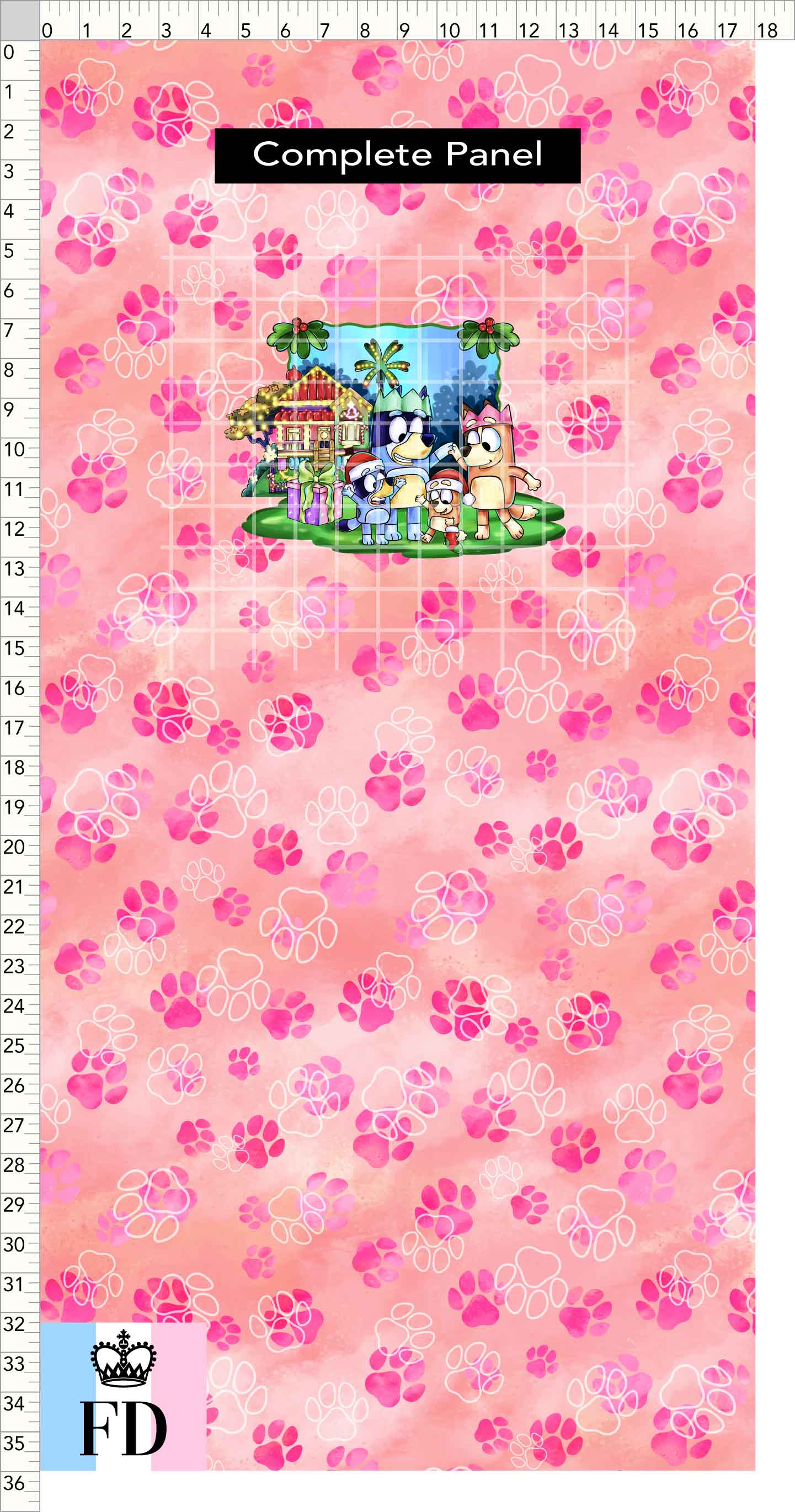 PREORDER - Christmas Wackadoo! - Panel - Family - Paws Peach Pink - CHILD or ADULT