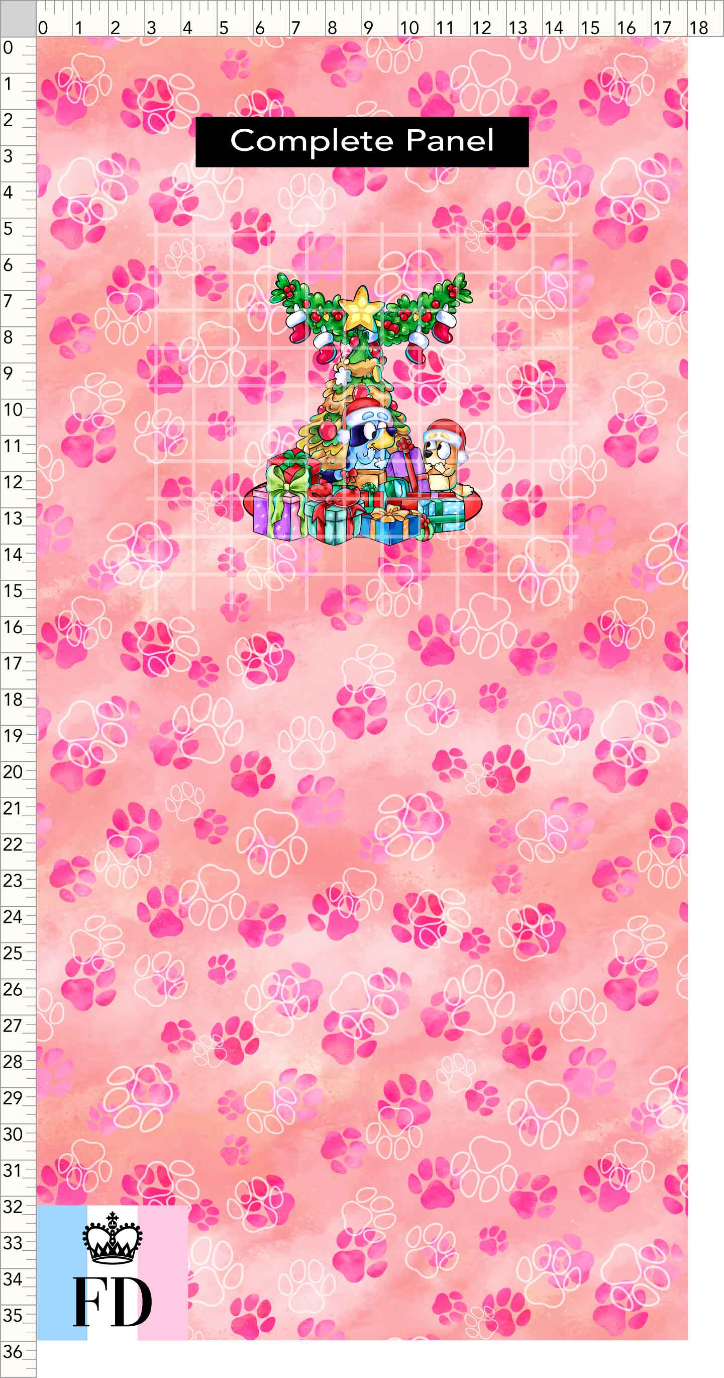 PREORDER - Christmas Wackadoo! - Panel - Gifts - Paws Peach Pink - CHILD or ADULT