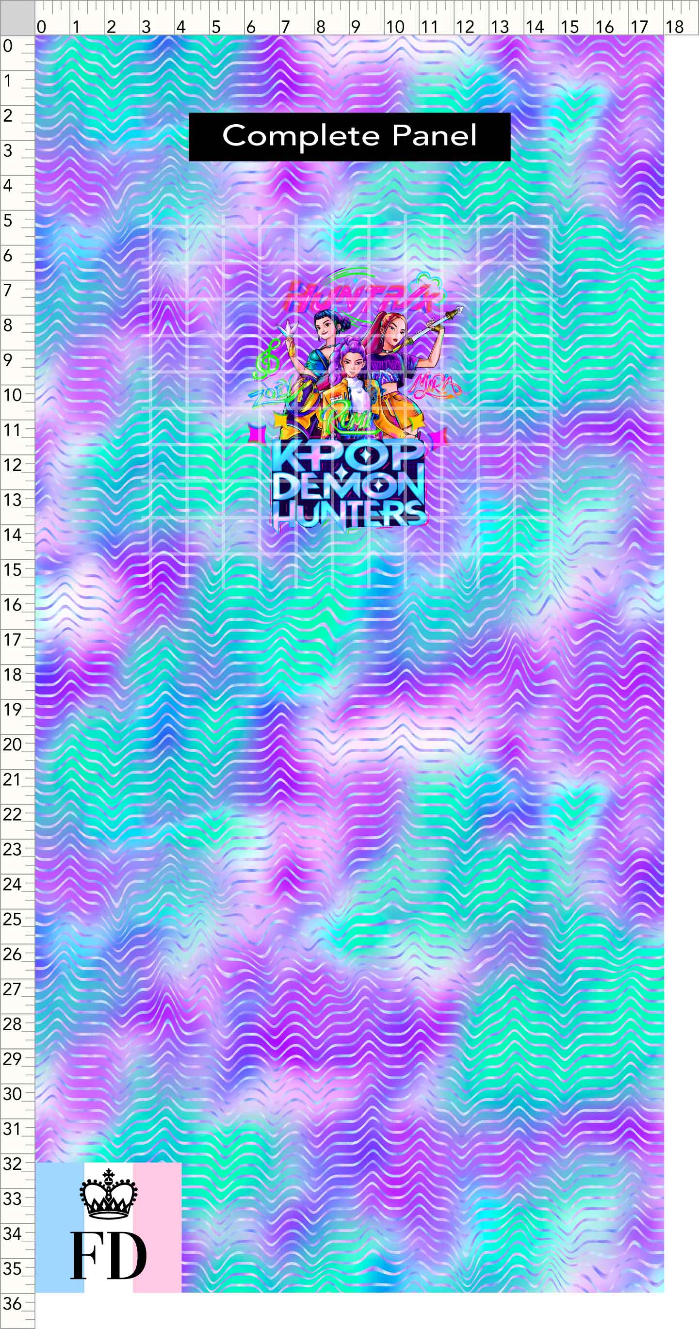 PREORDER - KPop Demon HuntrX - Panel - KPop DH - Aqua Lilac Waves - CHILD