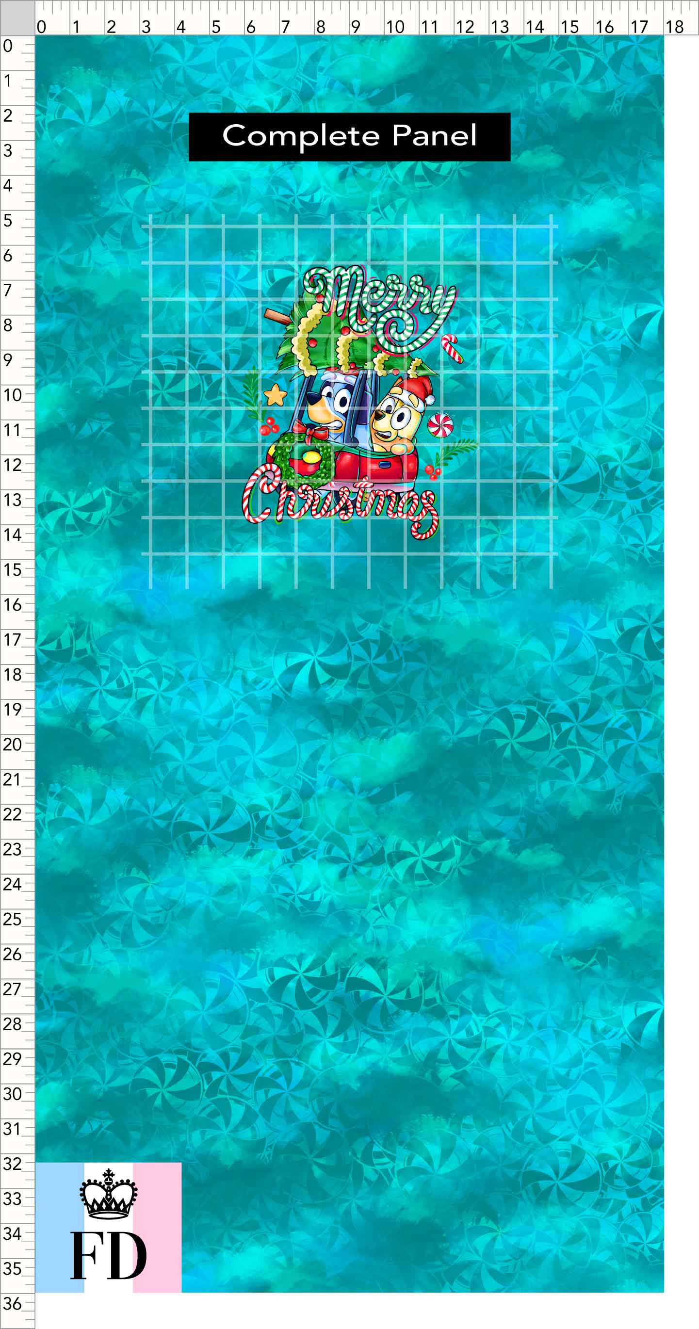 PREORDER - Christmas Wackadoo! - Panel - Merry Car - Candy Teal - CHILD or ADULT
