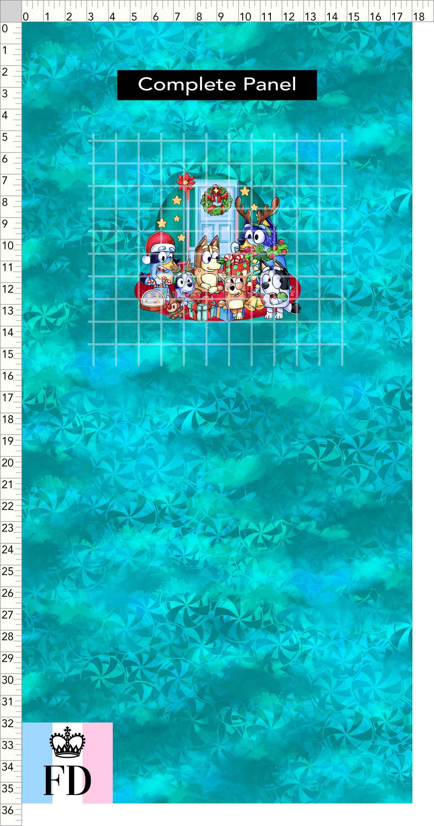 PREORDER - Christmas Wackadoo! - Panel - Party - Candy Teal - CHILD or ADULT