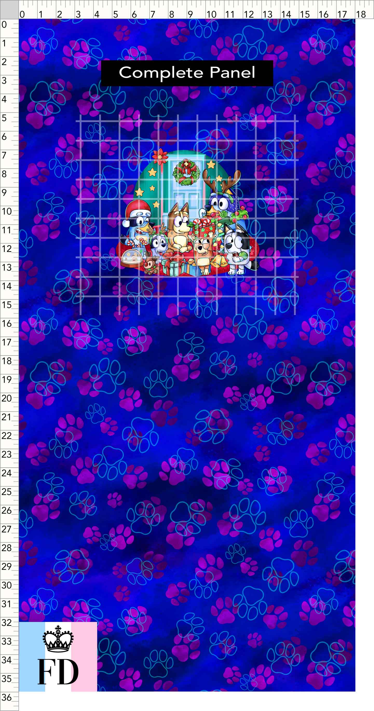 PREORDER - Christmas Wackadoo! - Panel - Party - Paws Blue - CHILD or ADULT