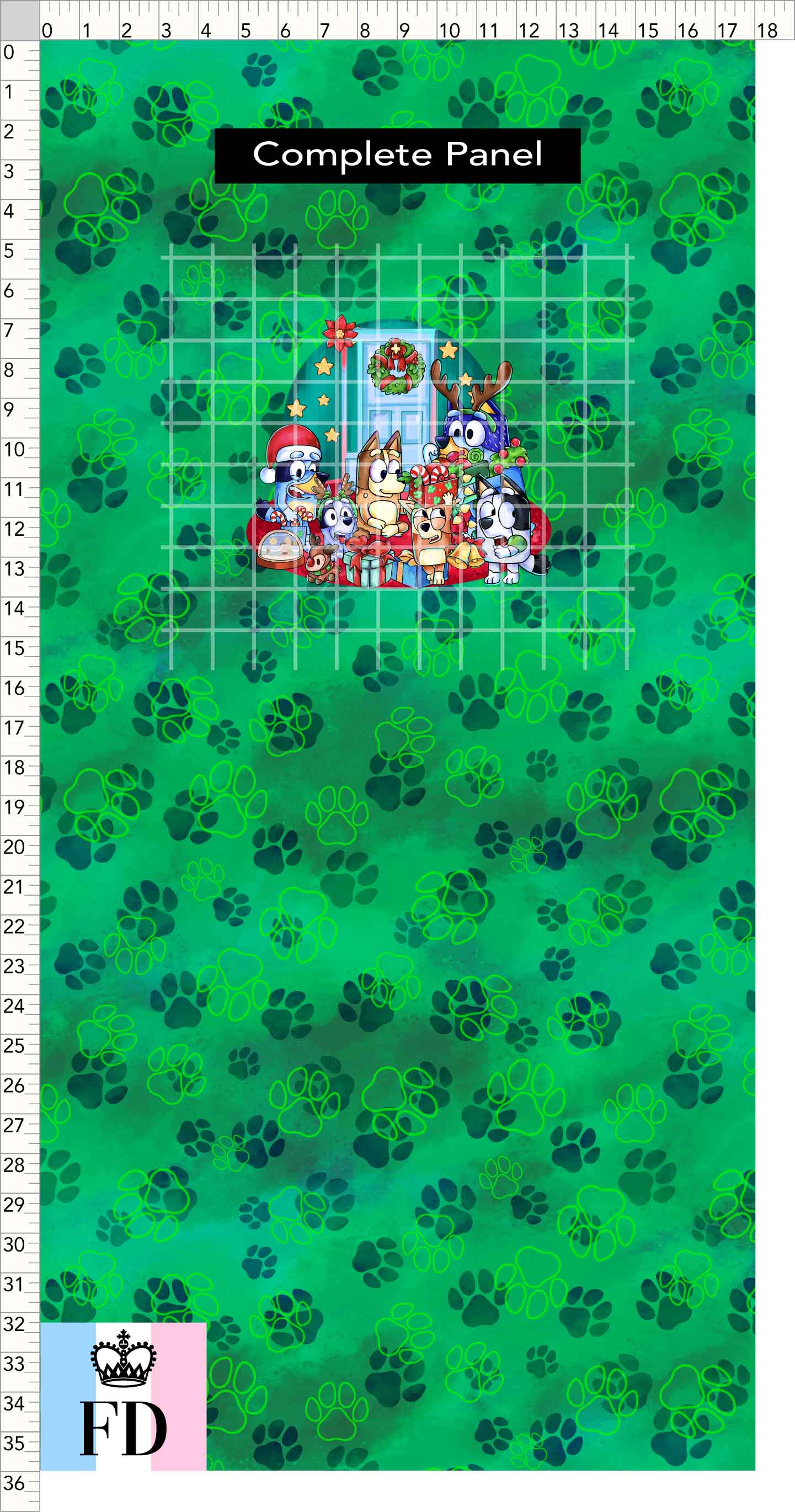 PREORDER - Christmas Wackadoo! - Panel - Party - Paws Green - CHILD or ADULT