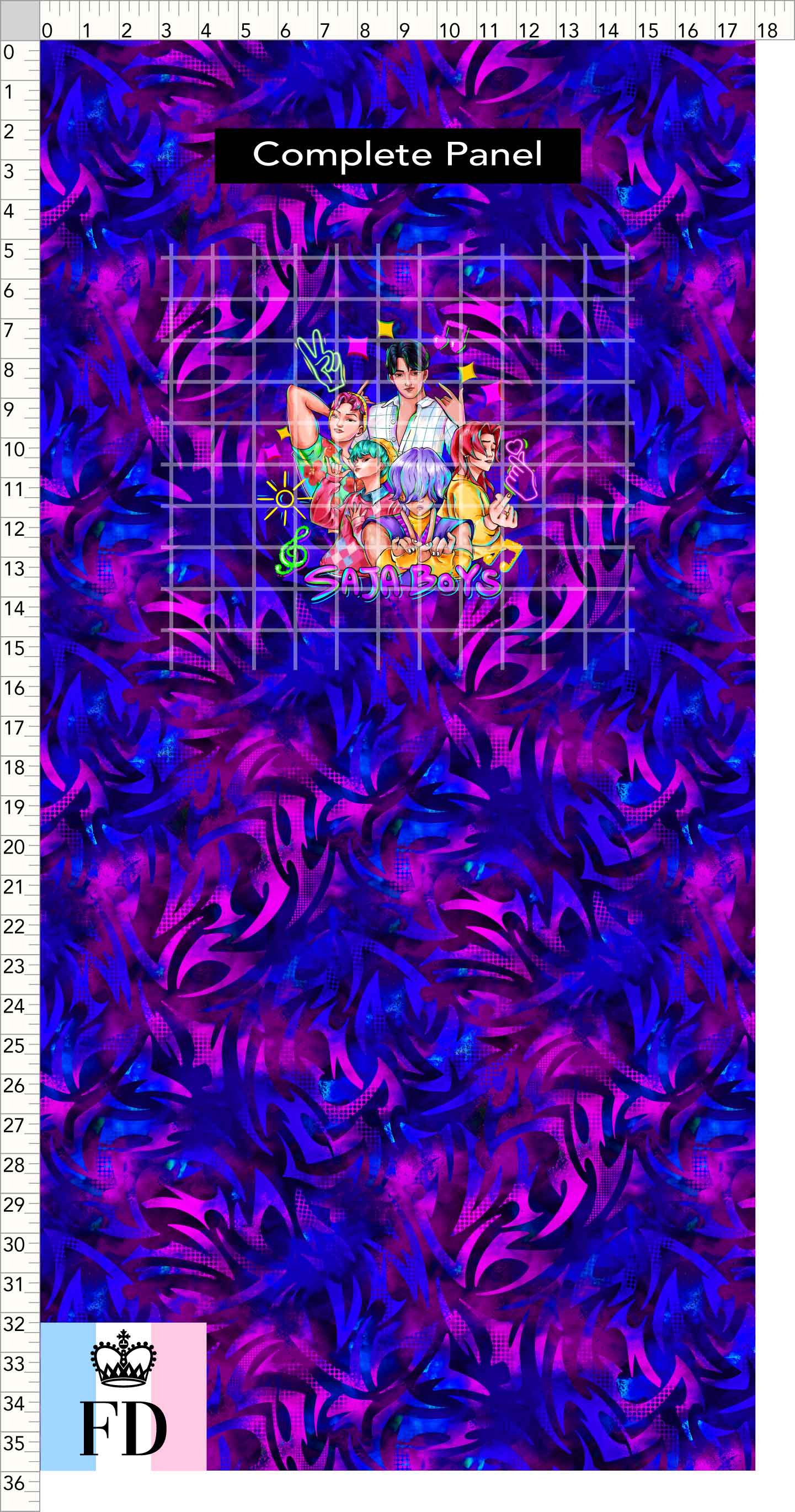 PREORDER - KPop Demon HuntrX - Panel - Saja - Blue Magenta Wild - CHILD