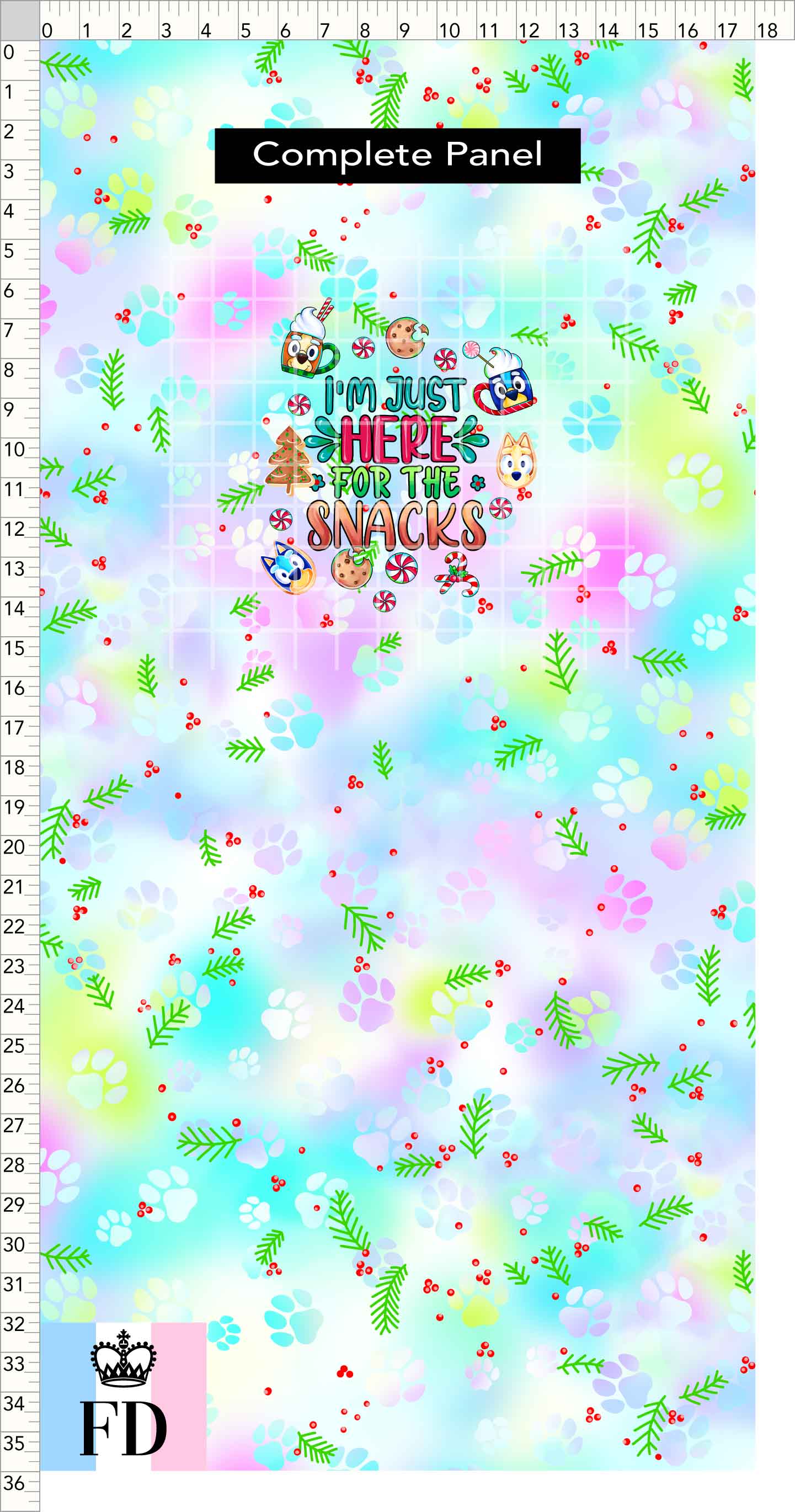 PREORDER - Christmas Wackadoo! - Panel - Snacks - Mistletoe Pastel - CHILD or ADULT